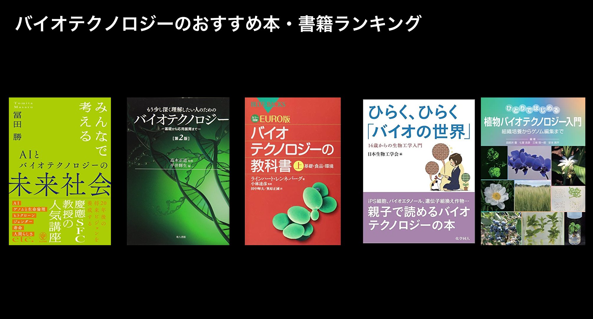 バイオテクノロジーのおすすめ本・書籍ランキング