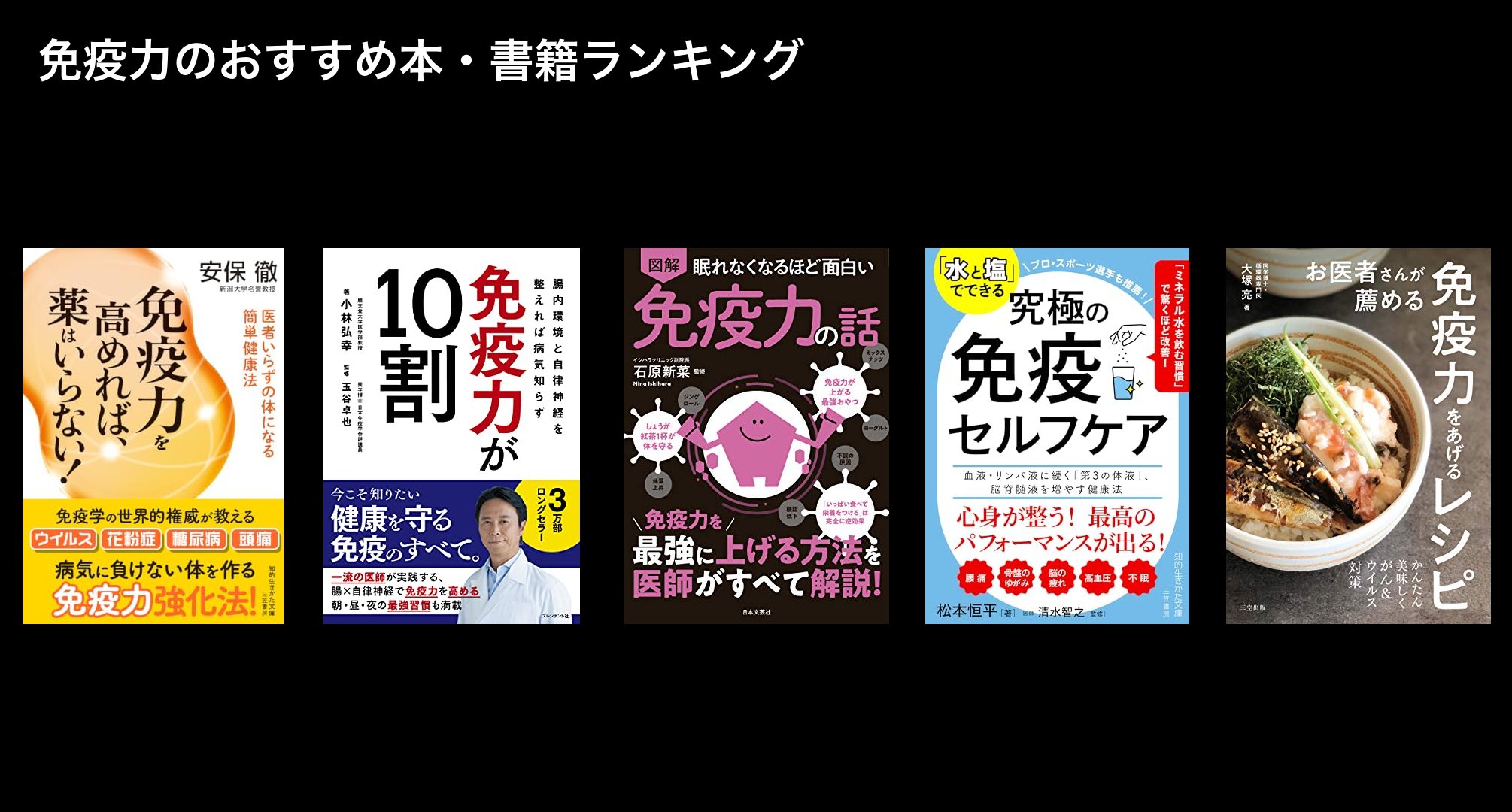 免疫力のおすすめ本・書籍ランキング
