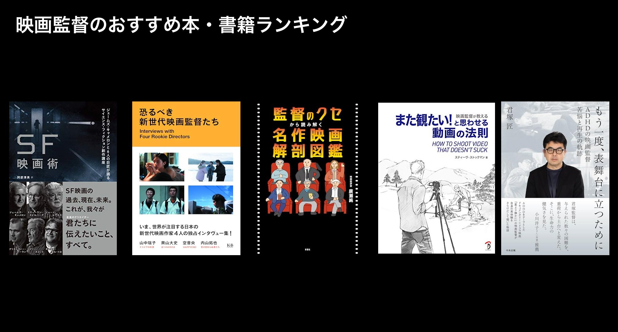 映画監督のおすすめ本・書籍ランキング