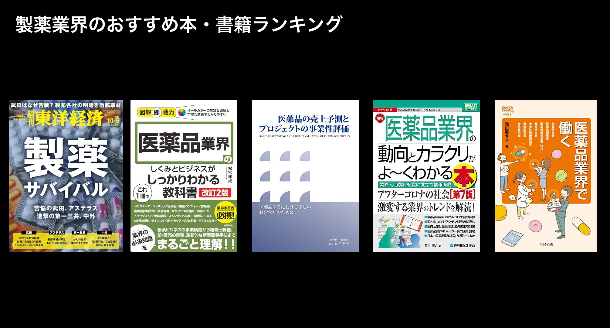 製薬業界のおすすめ本・書籍ランキング
