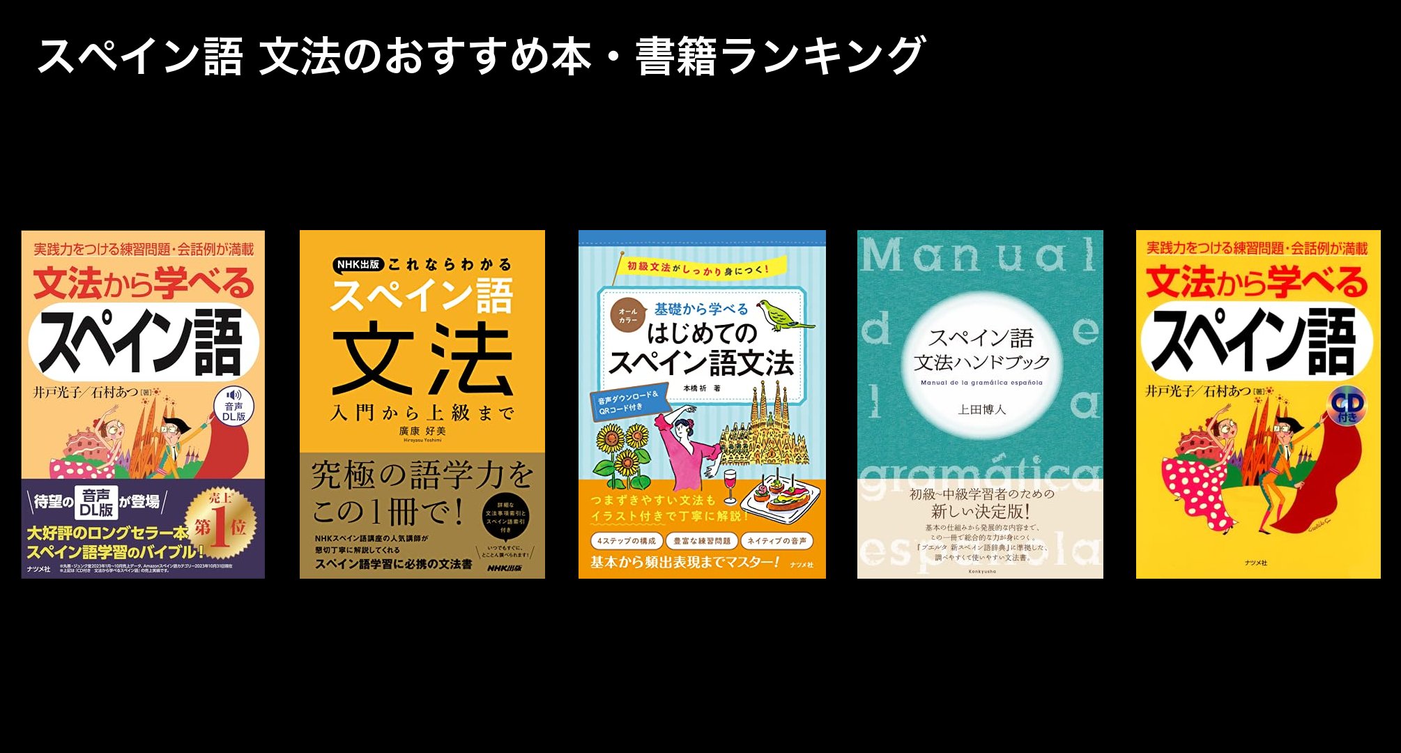 スペイン語 文法のおすすめ本・書籍ランキング
