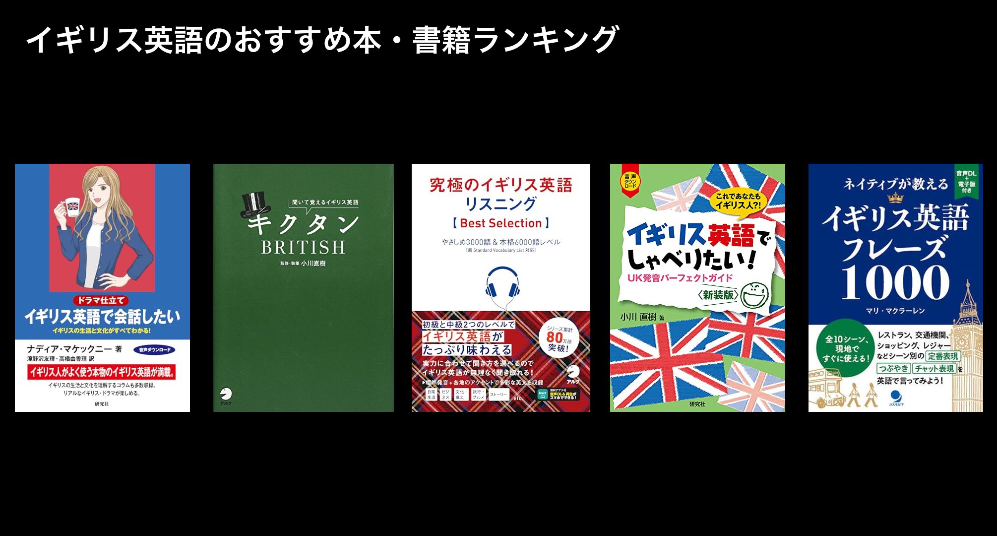 イギリス英語のおすすめ本・書籍ランキング