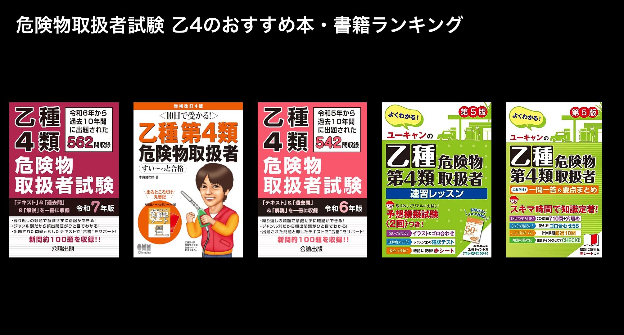 危険物取扱者試験 乙4のおすすめ本・書籍ランキング