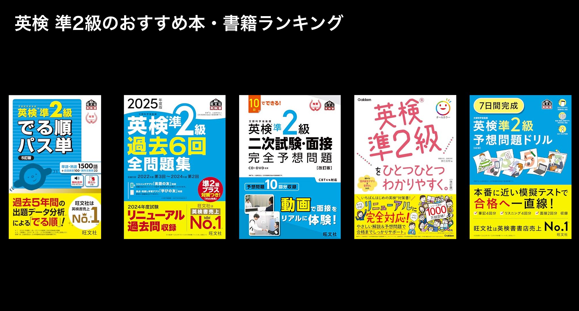 英検 準2級のおすすめ本・書籍ランキング