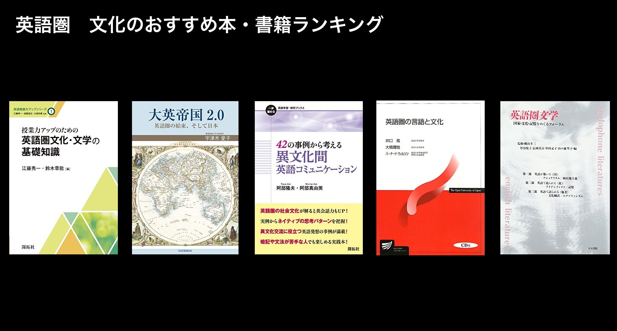 英語圏　文化のおすすめ本・書籍ランキング