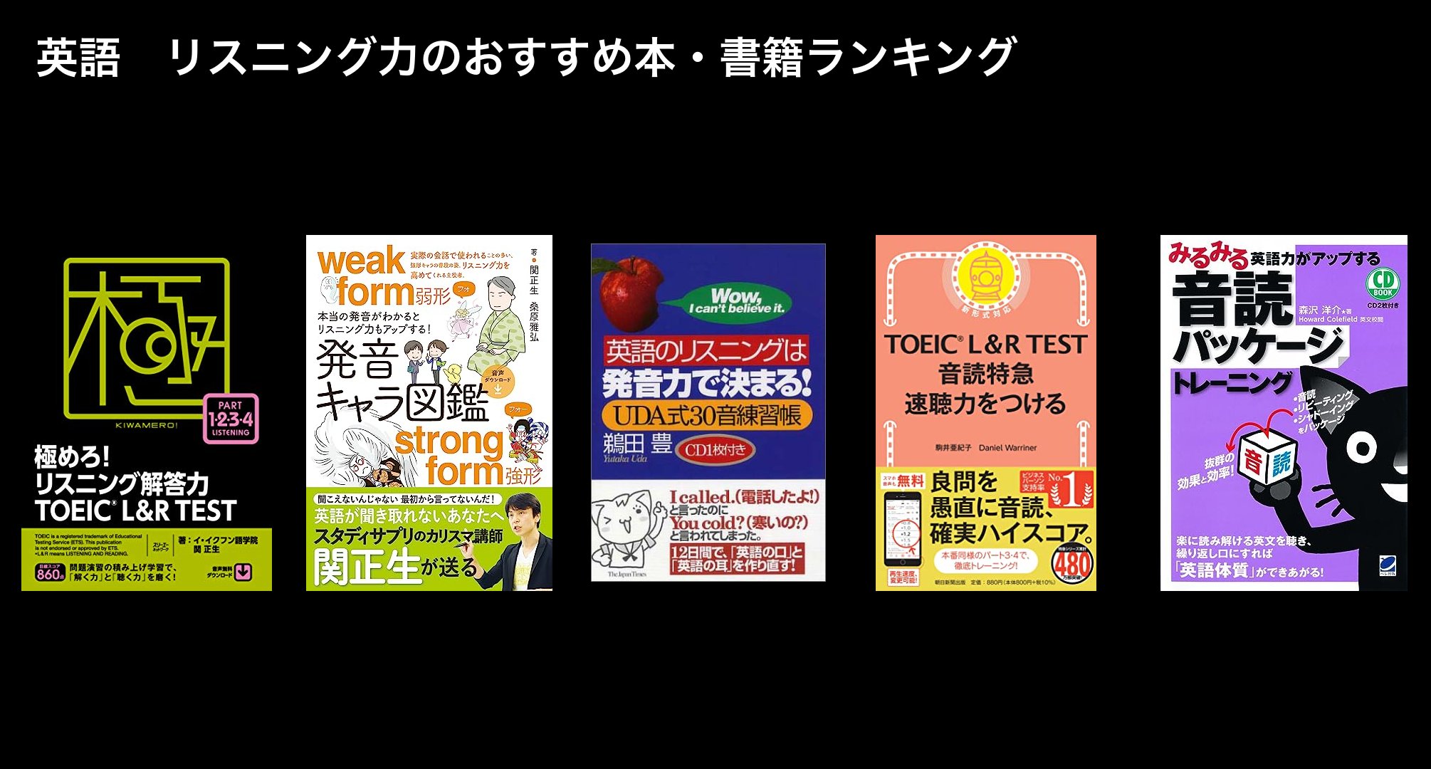 英語　リスニング力のおすすめ本・書籍ランキング