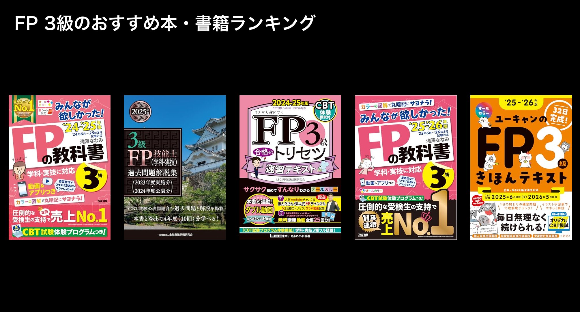 FP 3級のおすすめ本・書籍ランキング