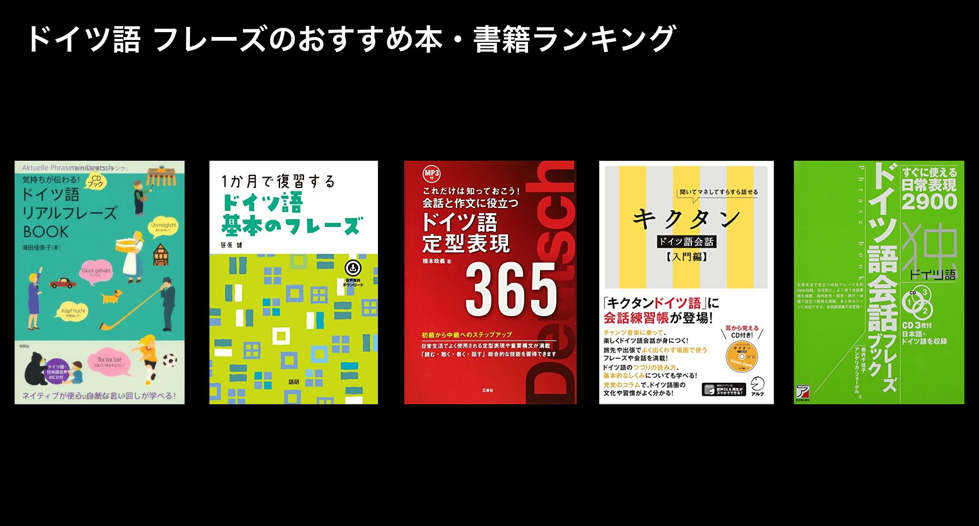 ドイツ語 フレーズのおすすめ本・書籍ランキング