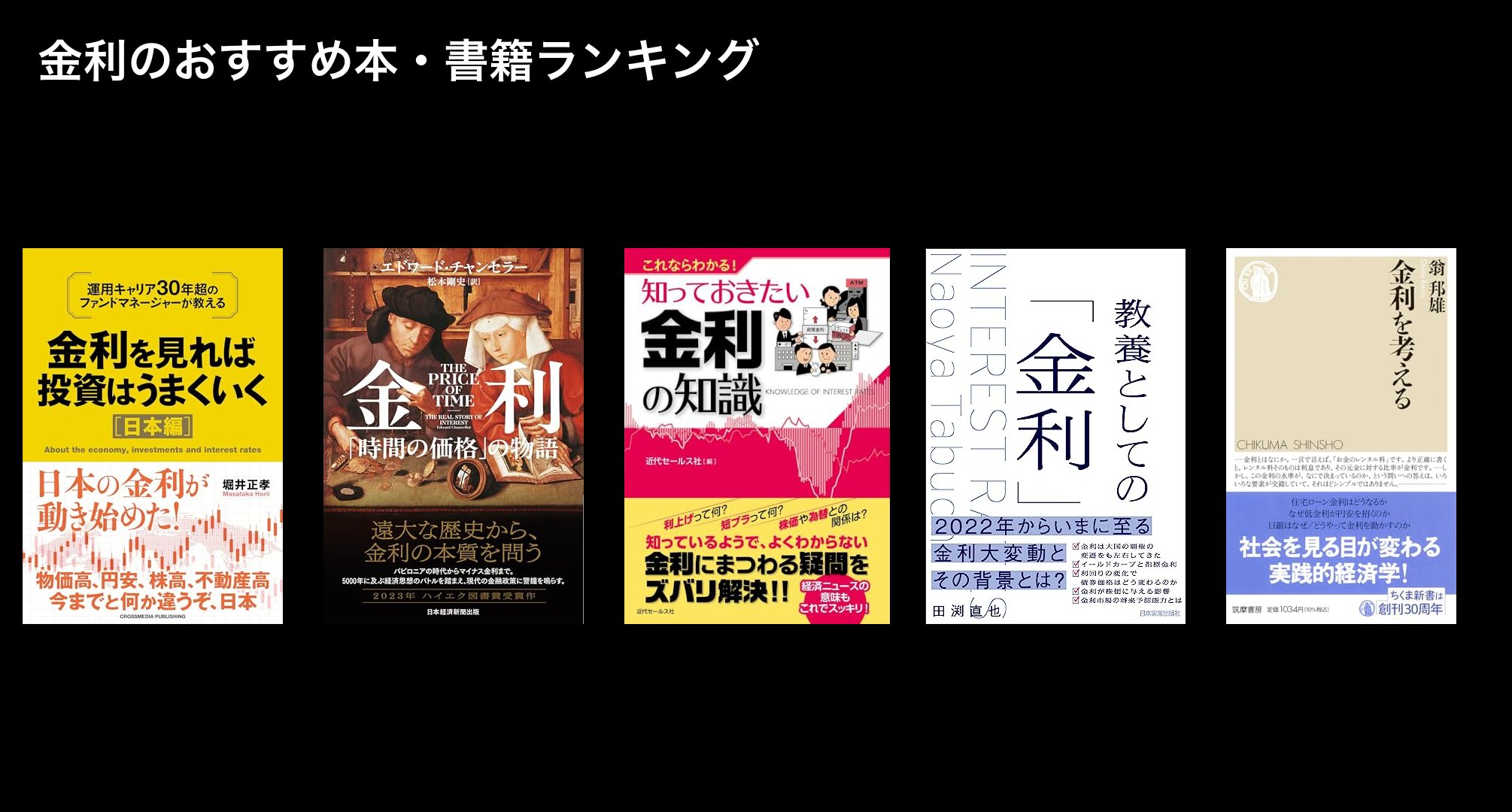 金利のおすすめ本・書籍ランキング