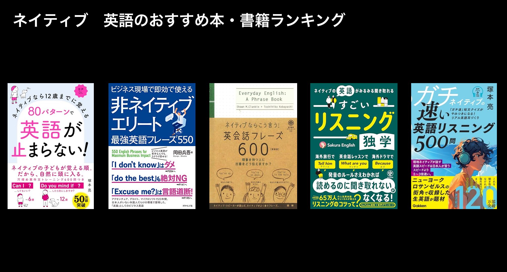 ネイティブ　英語のおすすめ本・書籍ランキング