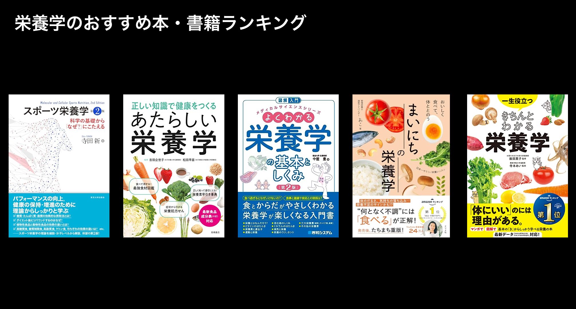 栄養学のおすすめ本・書籍ランキング