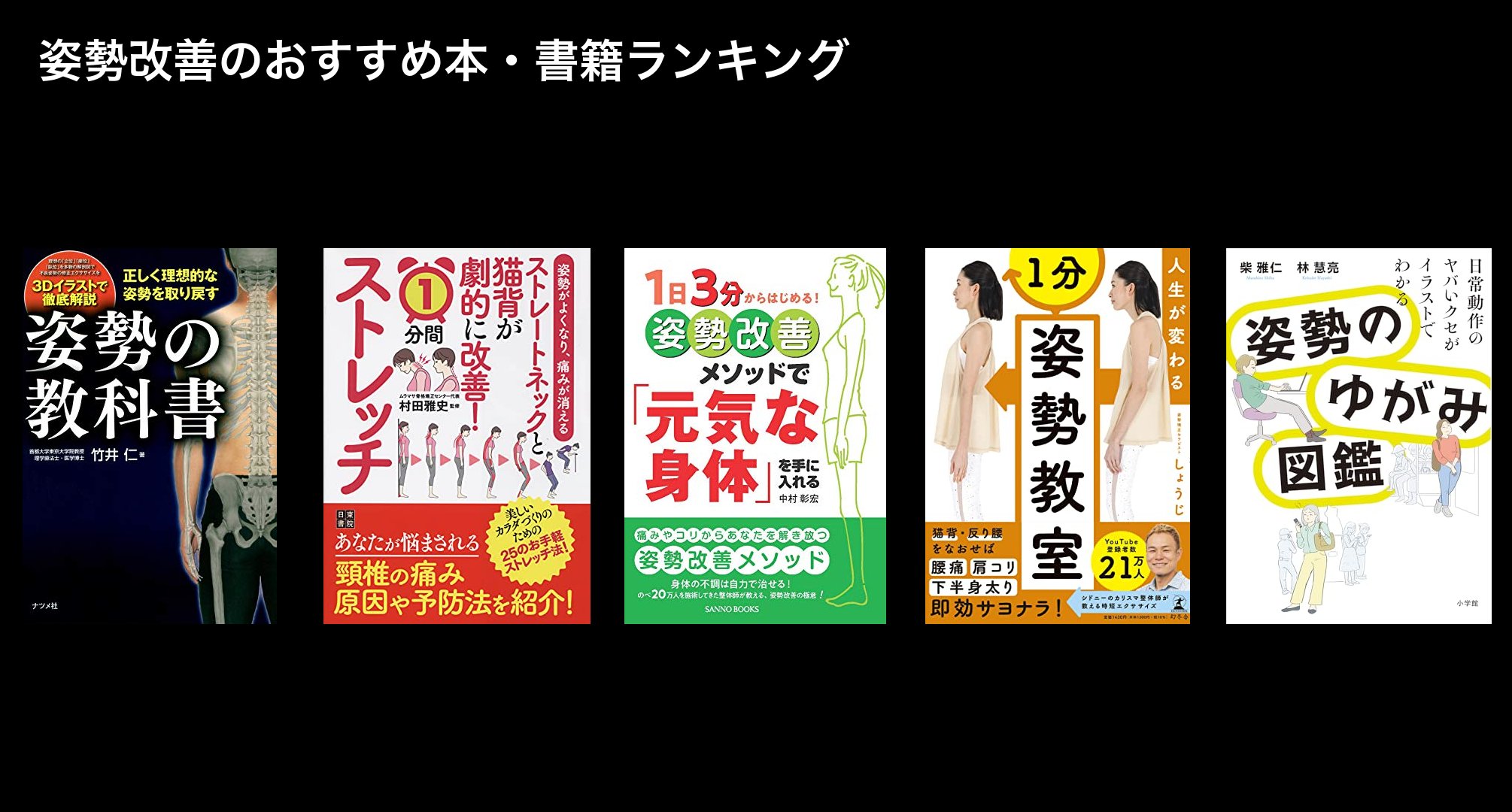 姿勢改善のおすすめ本・書籍ランキング