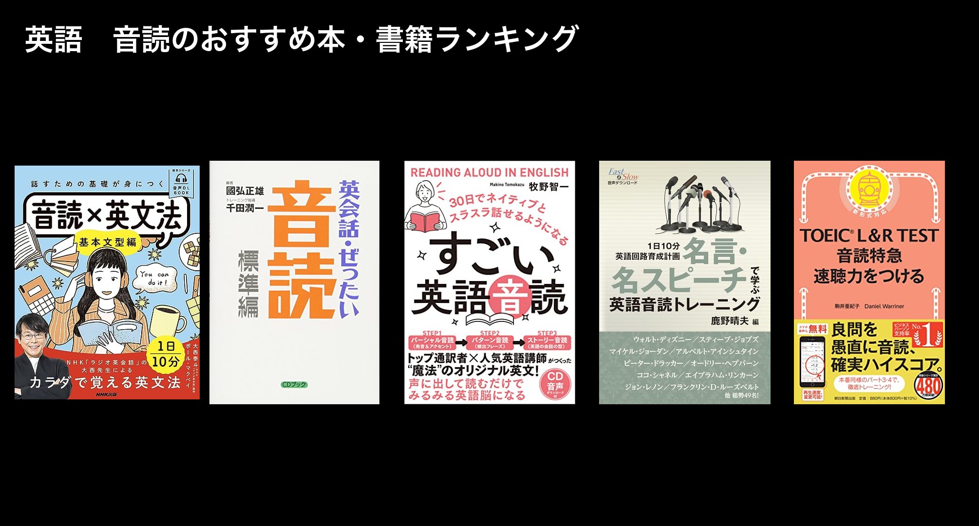 英語　音読のおすすめ本・書籍ランキング