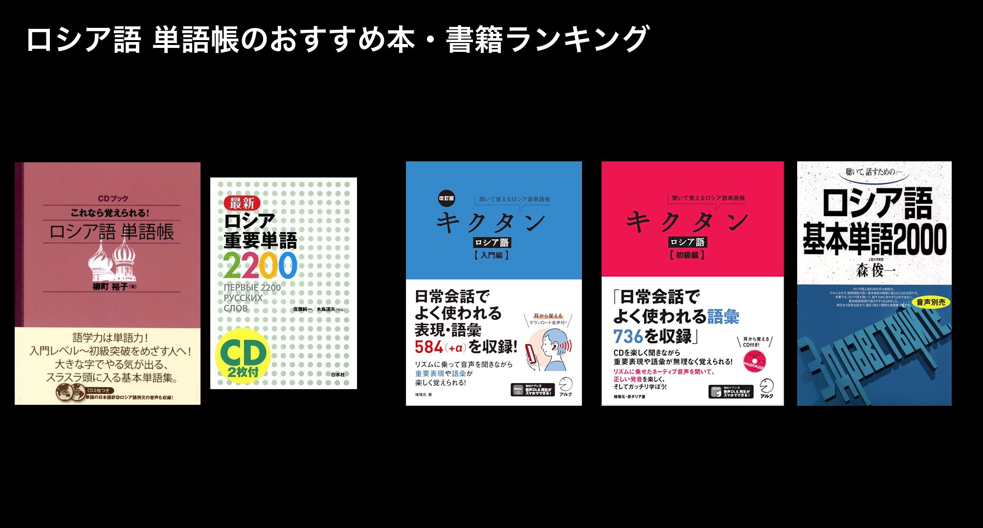 ロシア語 単語帳のおすすめ本・書籍ランキング