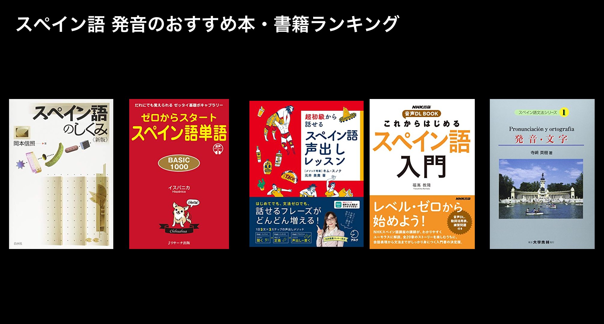 スペイン語 発音のおすすめ本・書籍ランキング