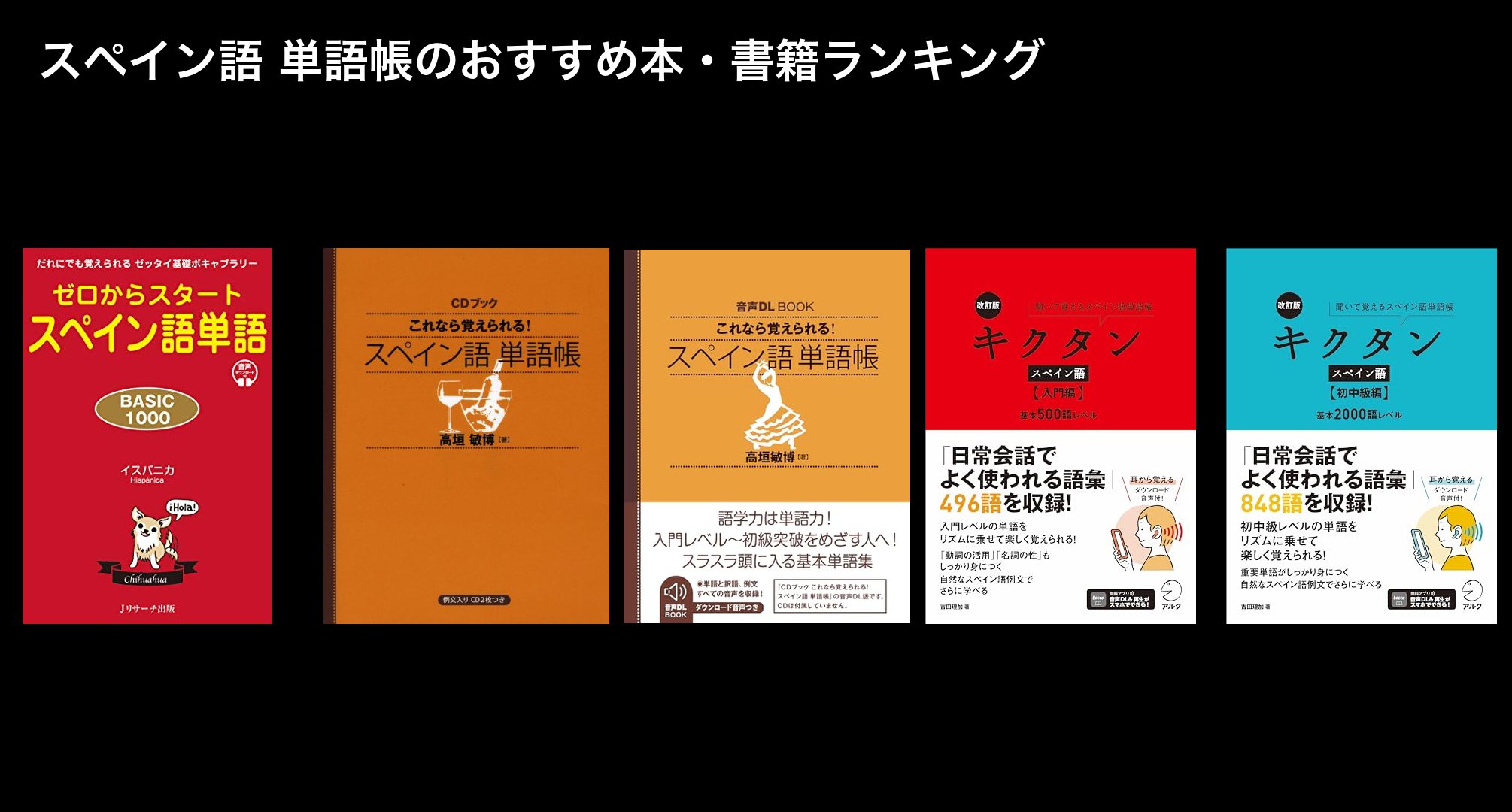スペイン語 単語帳のおすすめ本・書籍ランキング