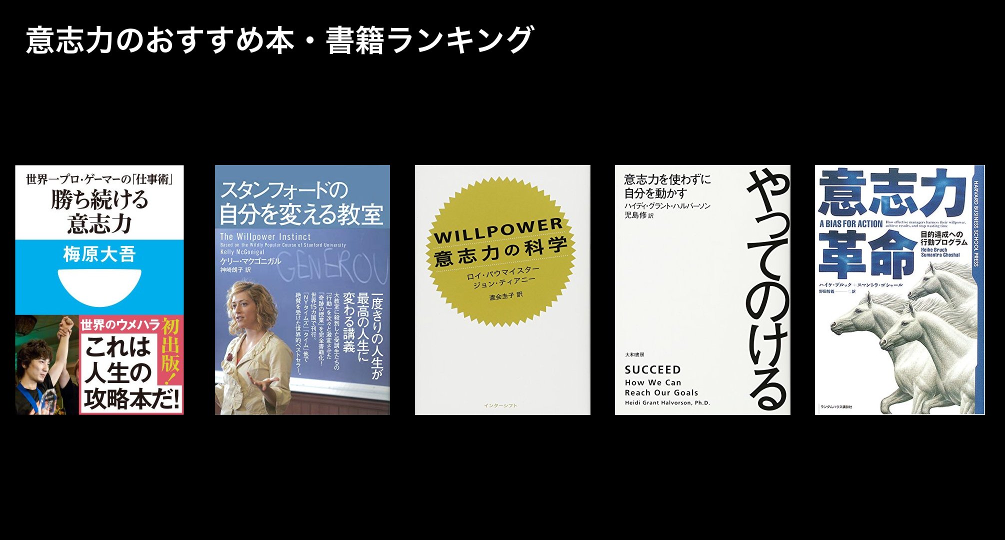 意志力のおすすめ本・書籍ランキング
