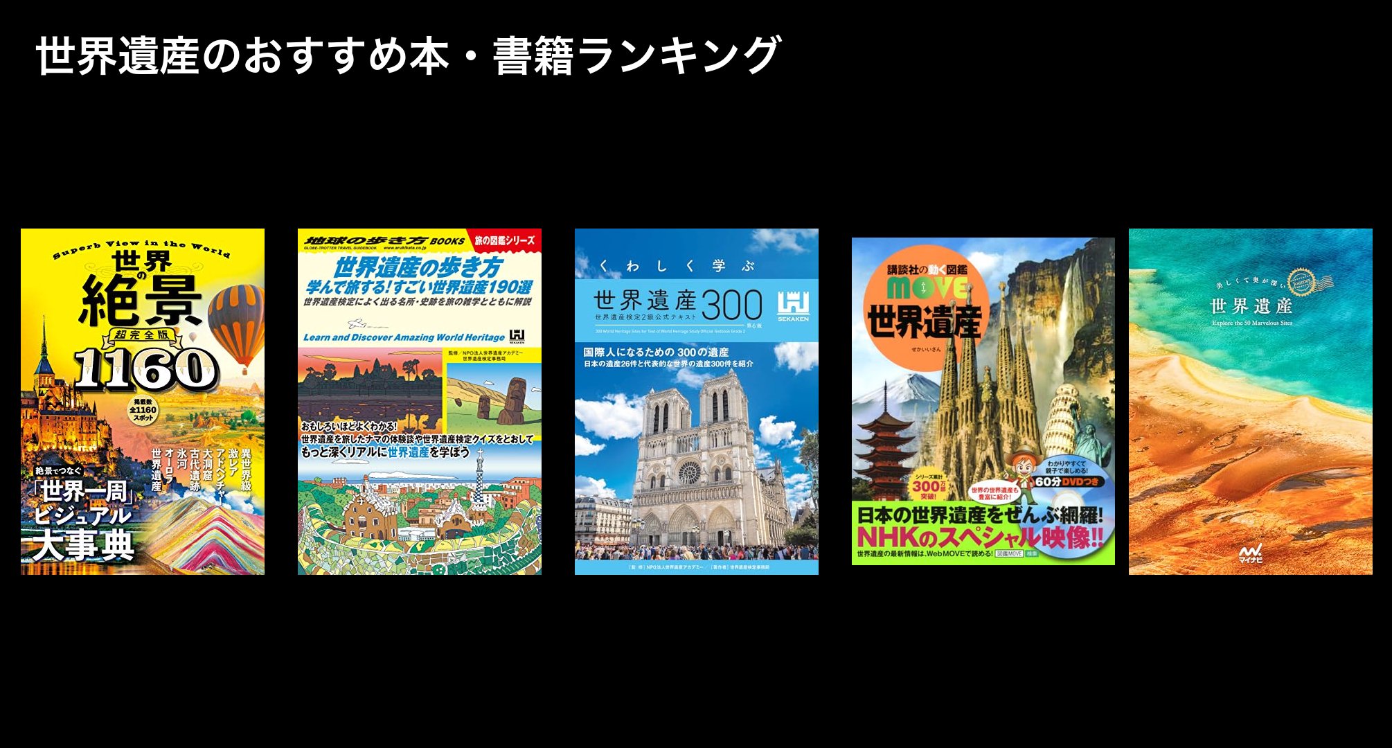 世界遺産のおすすめ本・書籍ランキング