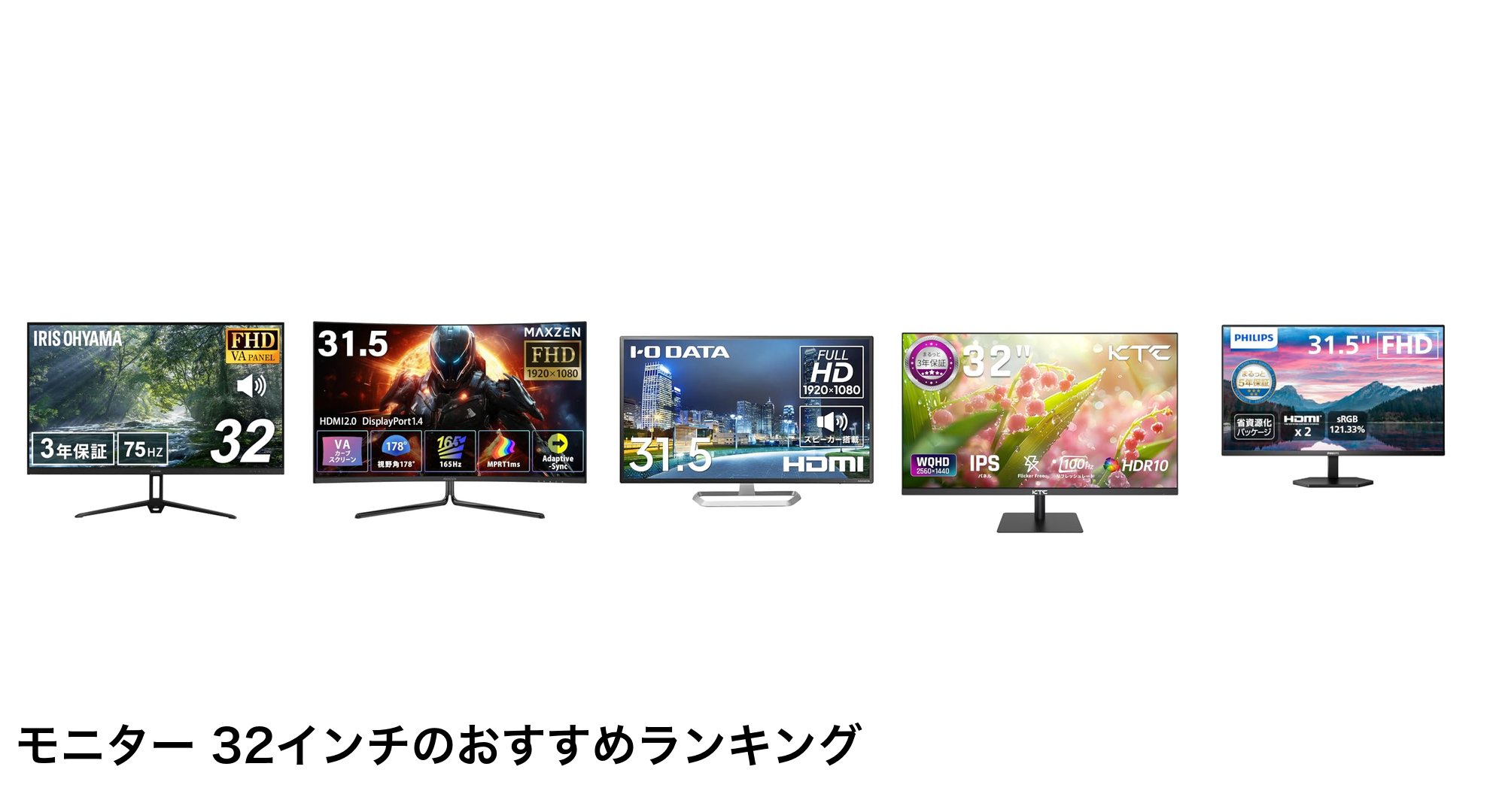 モニター 32インチのおすすめランキング