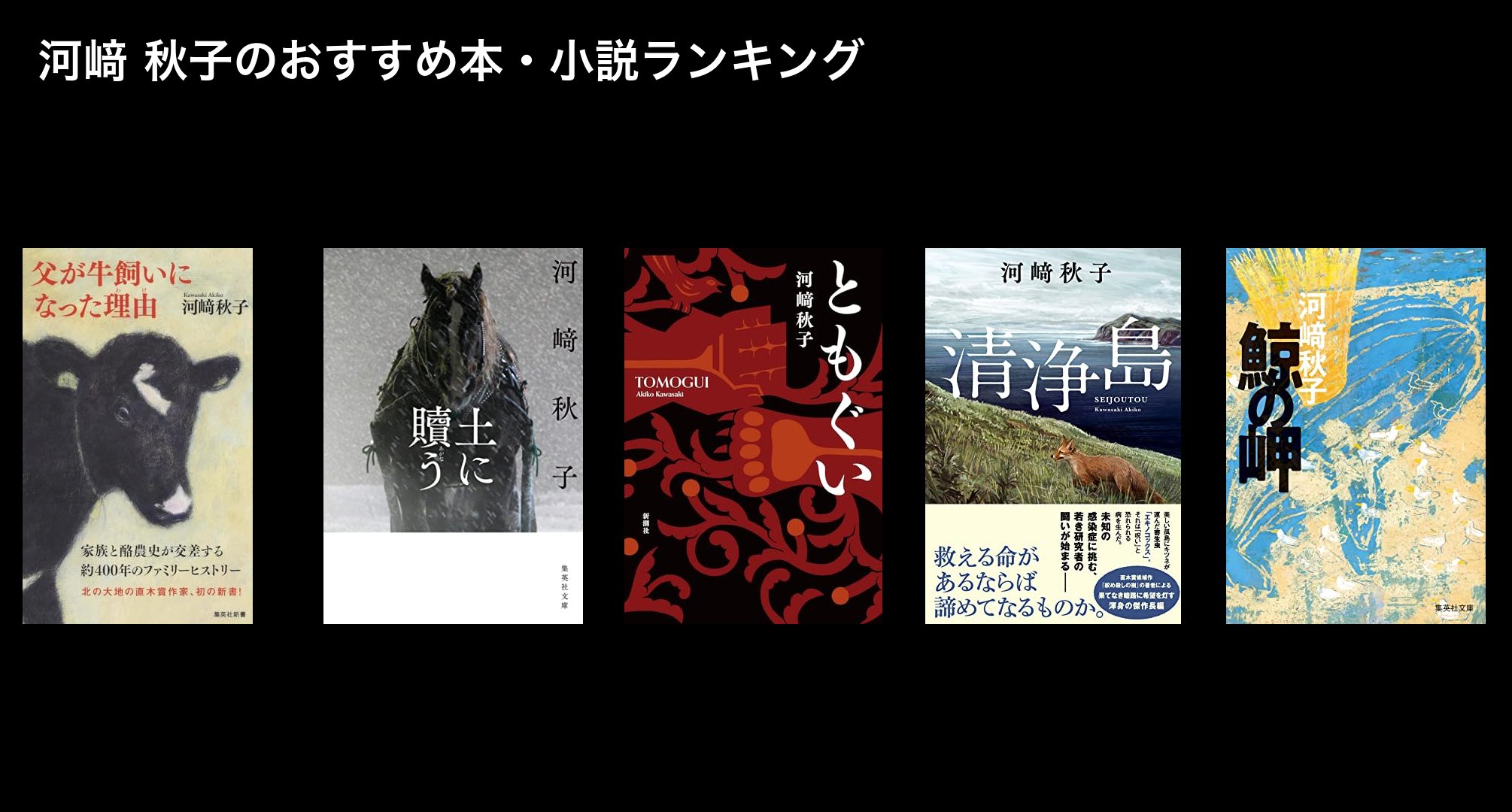 河﨑 秋子のおすすめ本・小説ランキング