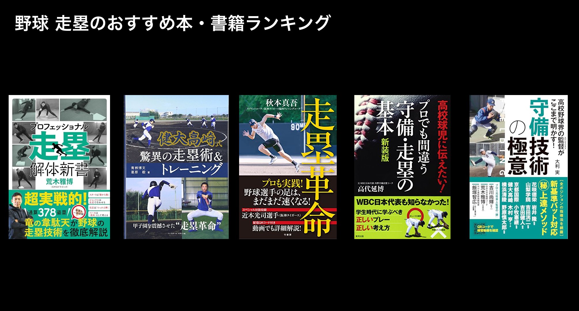 野球 走塁のおすすめ本・書籍ランキング