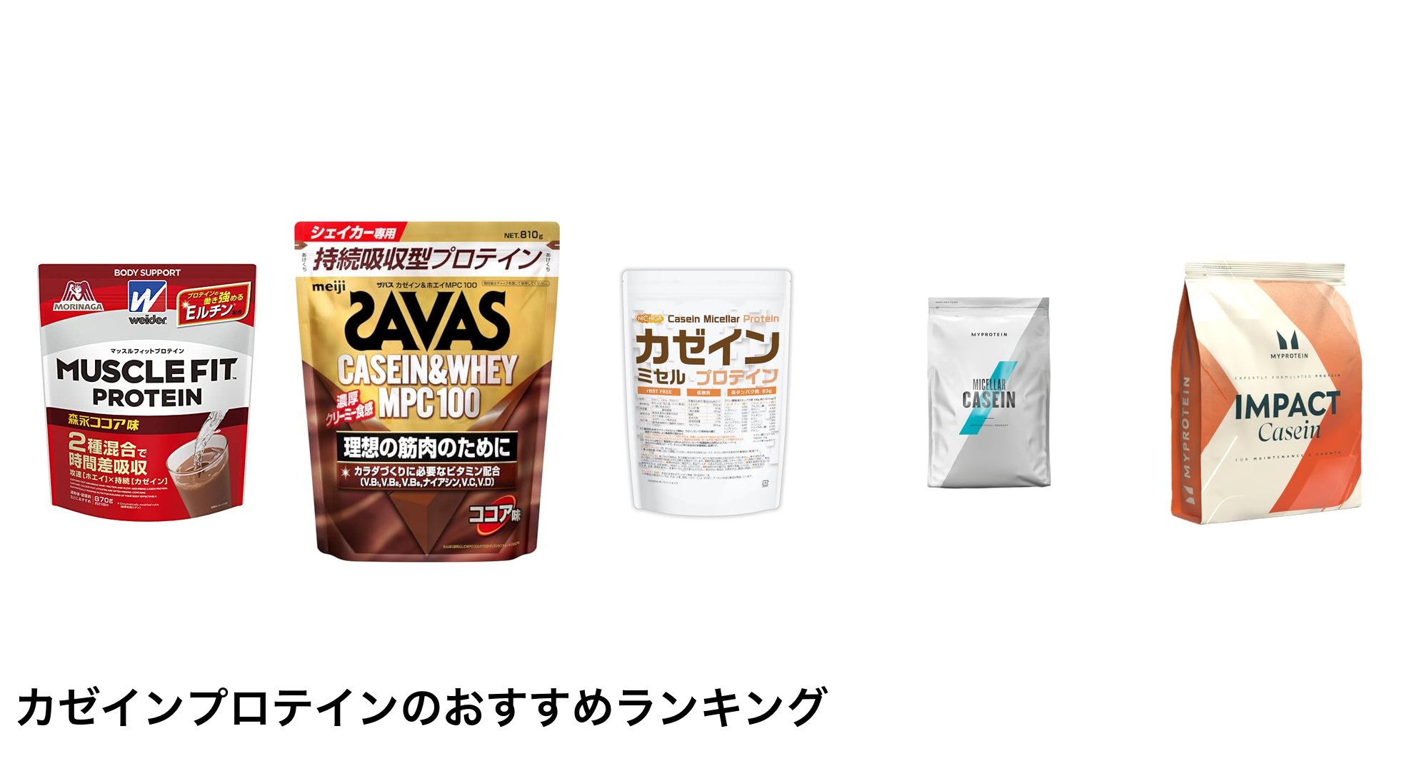 カゼインプロテインのおすすめランキング