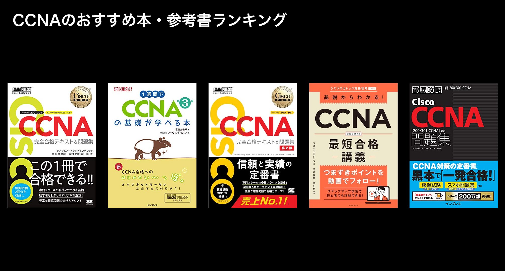 CCNAのおすすめ本・参考書ランキング