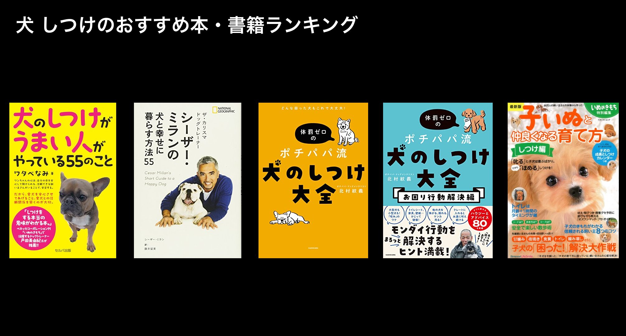 犬 しつけのおすすめ本・書籍ランキング