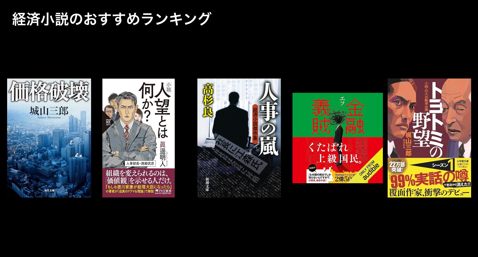 経済小説のおすすめランキング