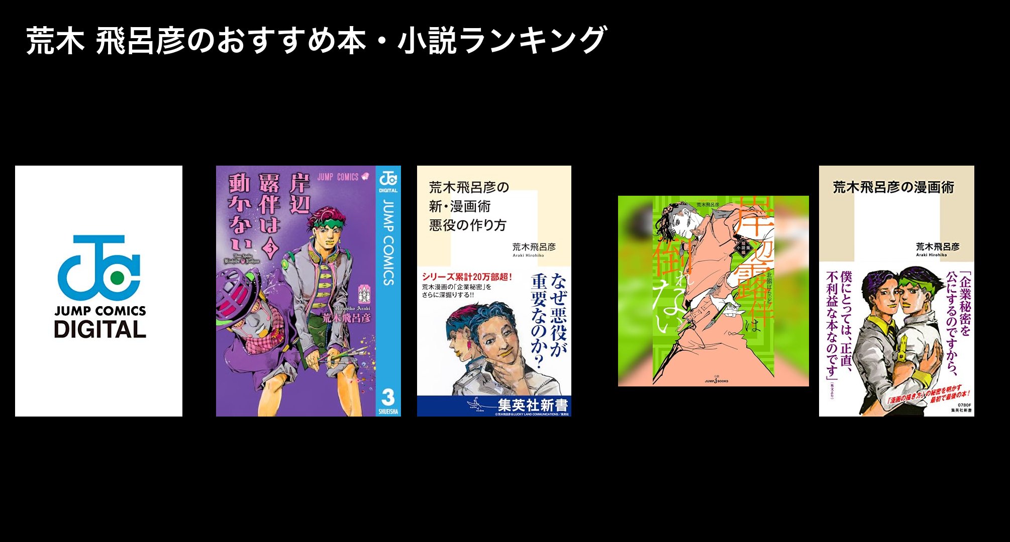 荒木 飛呂彦のおすすめ本・小説ランキング