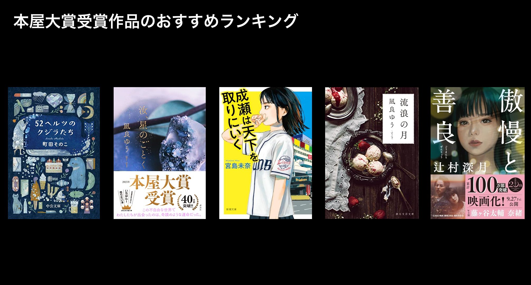 本屋大賞受賞作品のおすすめランキング