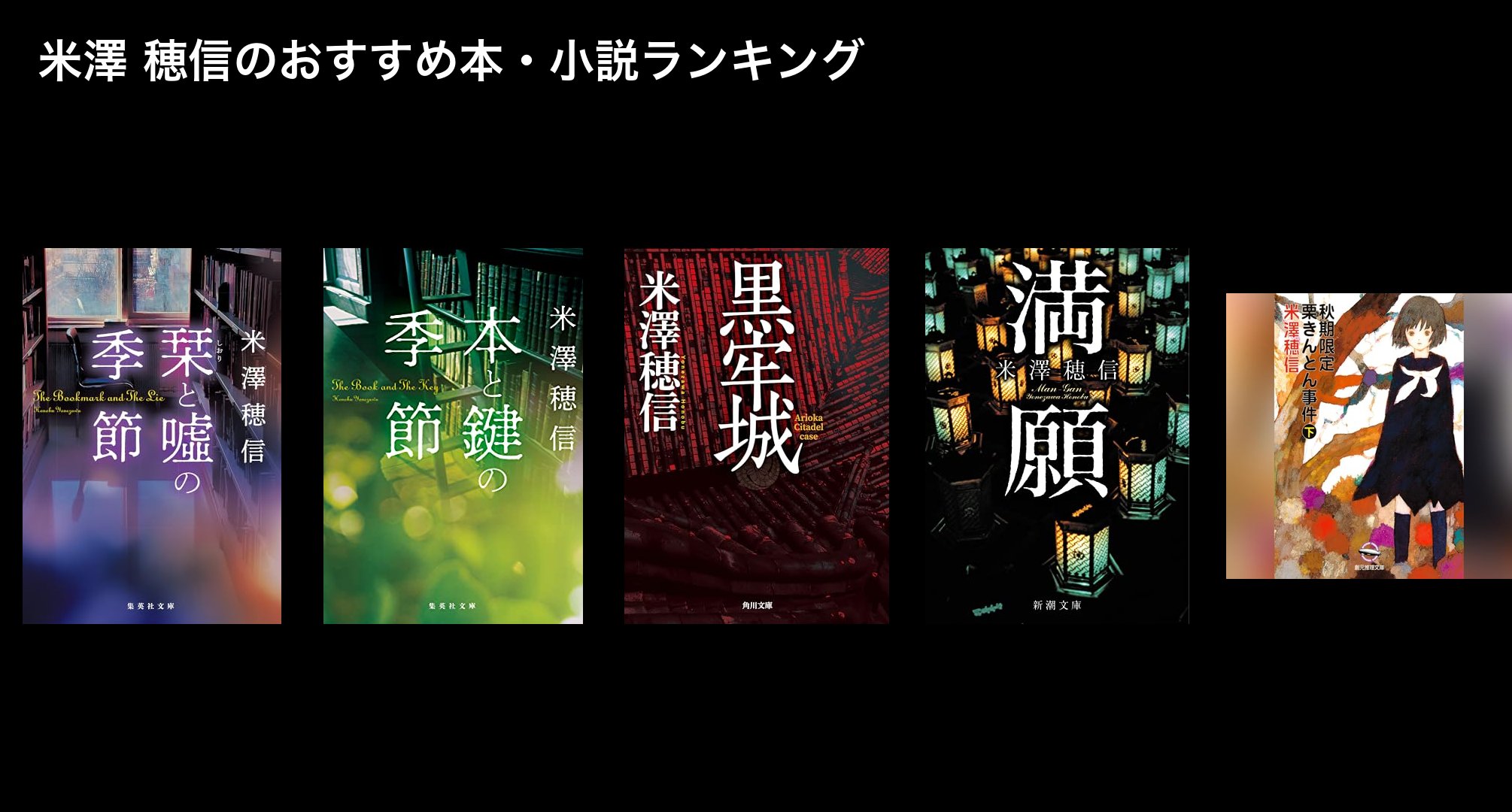 米澤 穂信のおすすめ本・小説ランキング