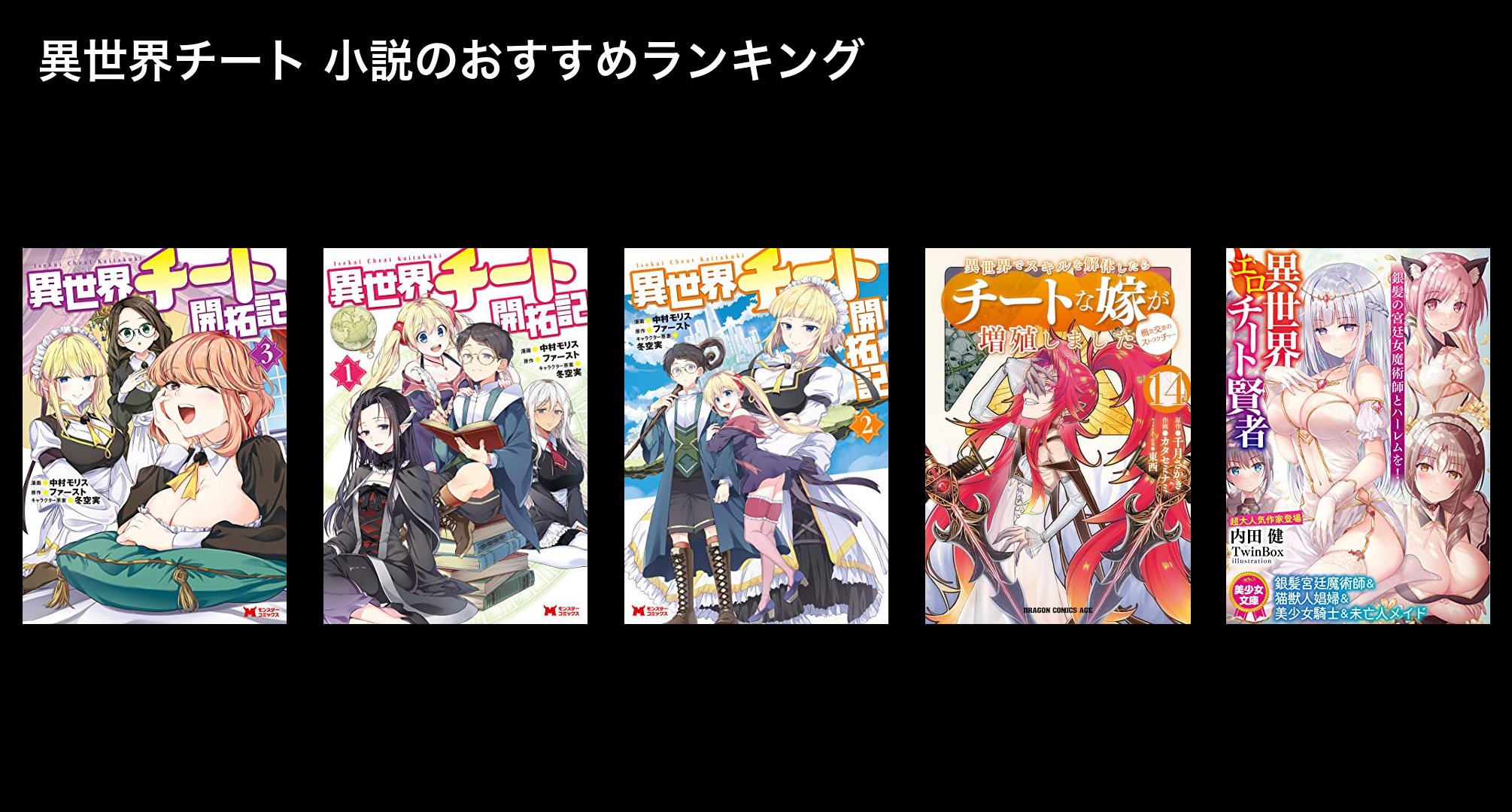 異世界チート 小説のおすすめランキング