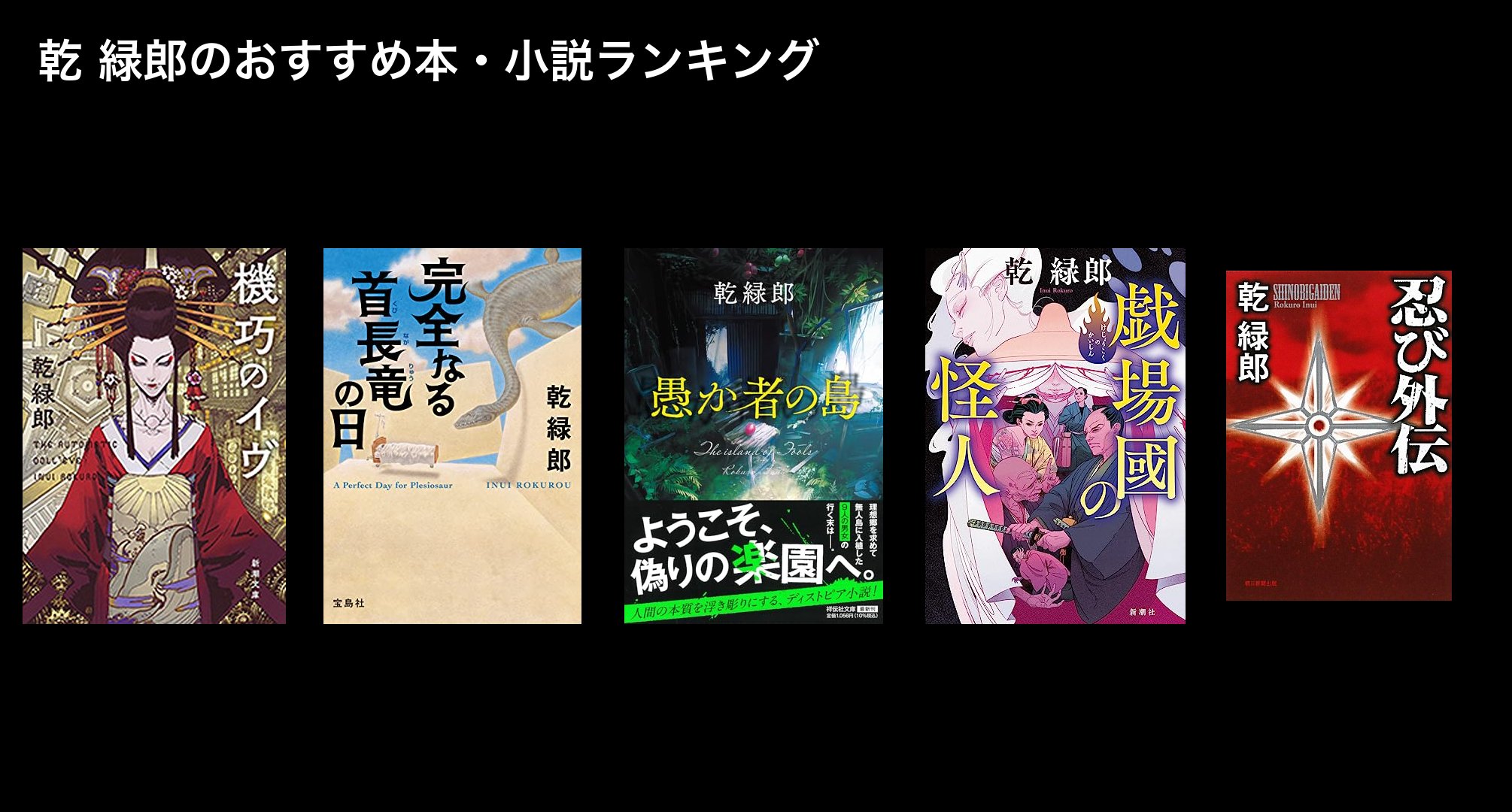 乾 緑郎のおすすめ本・小説ランキング
