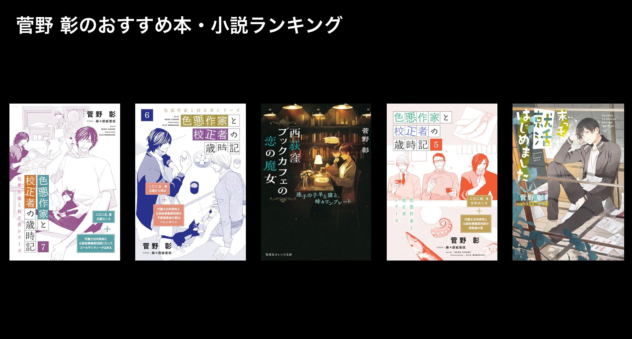 菅野 彰のおすすめ本・小説ランキング
