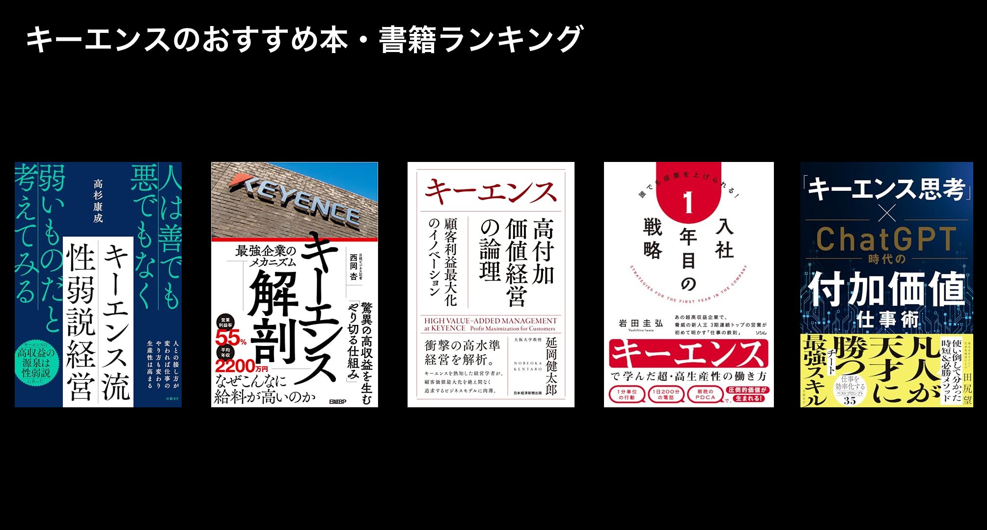 キーエンスのおすすめ本・書籍ランキング