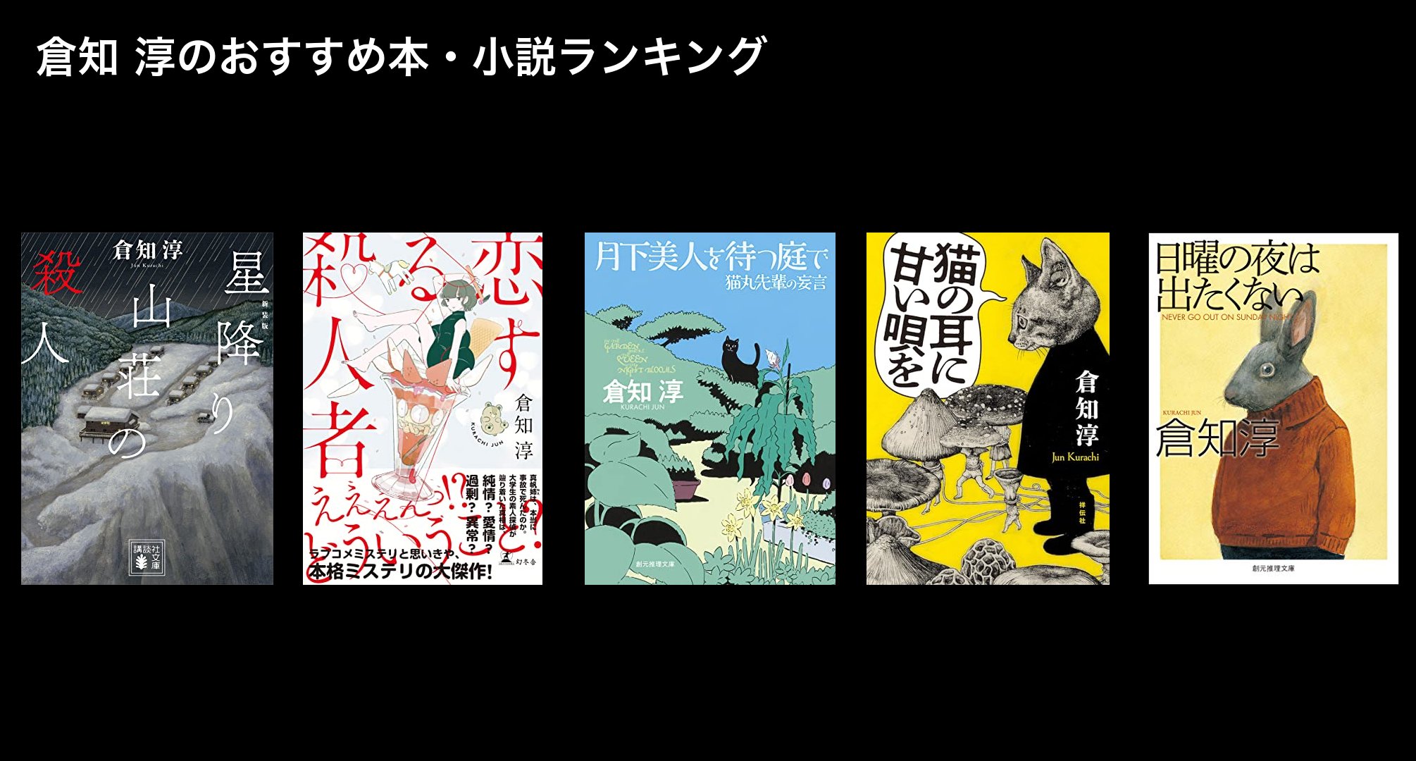 倉知 淳のおすすめ本・小説ランキング