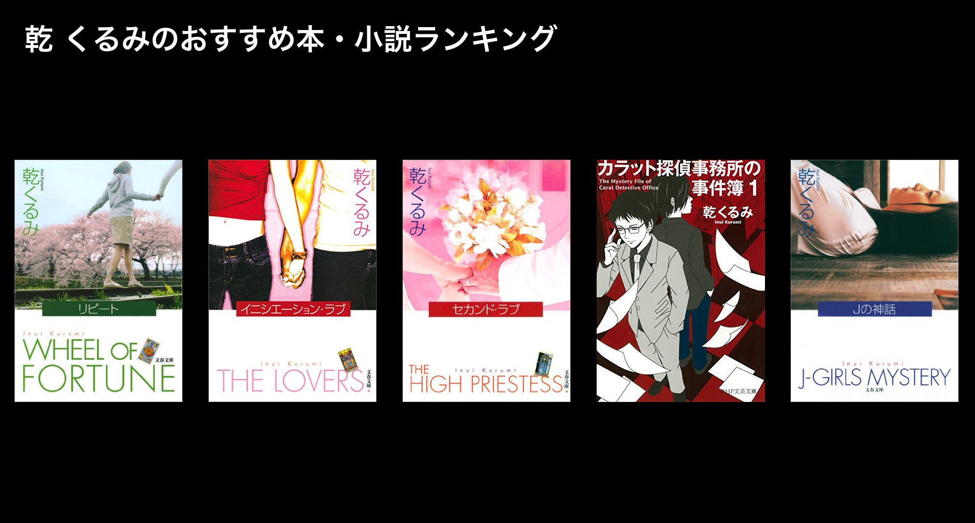 乾 くるみのおすすめ本・小説ランキング