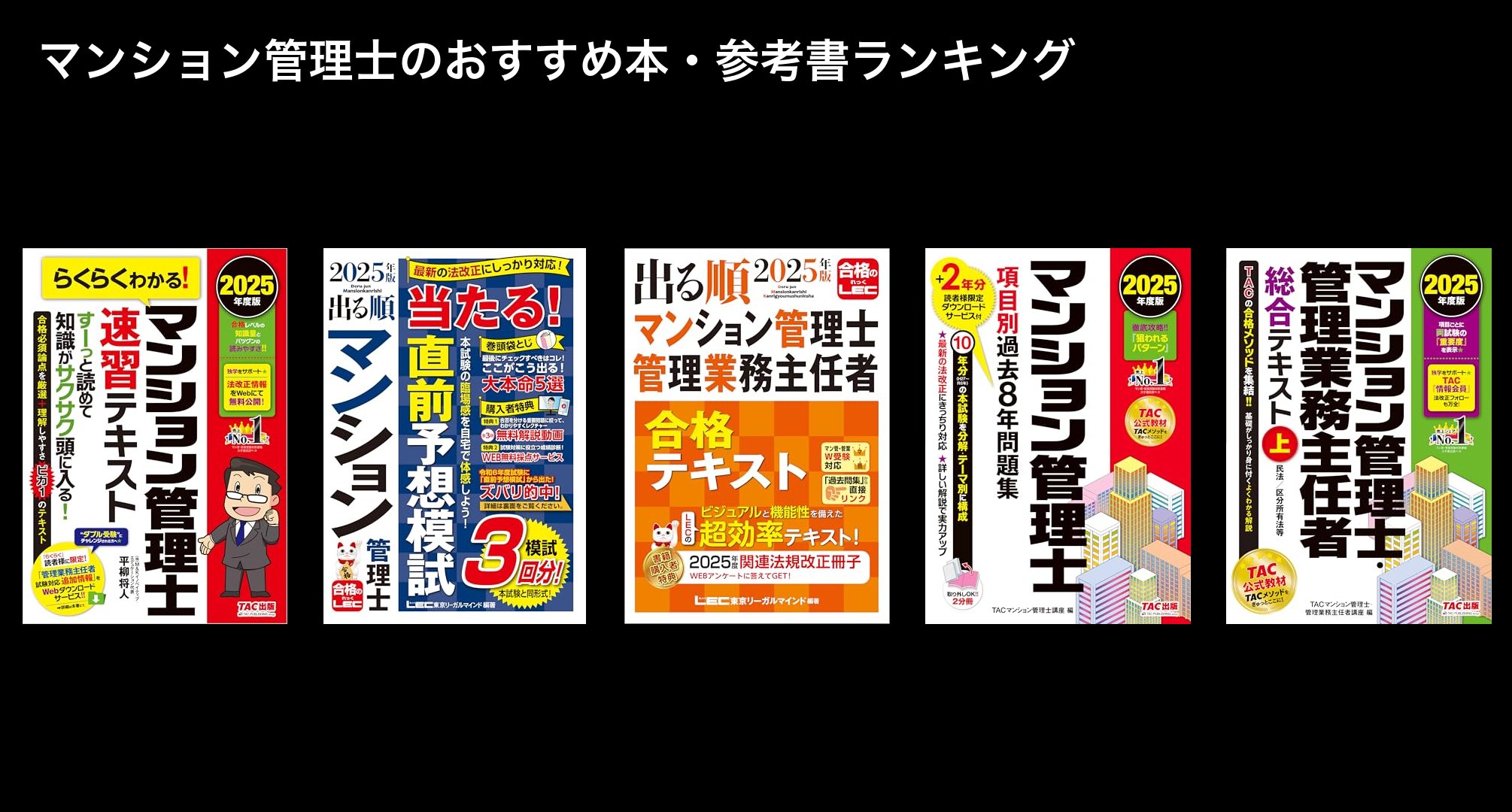 マンション管理士のおすすめ本・参考書ランキング