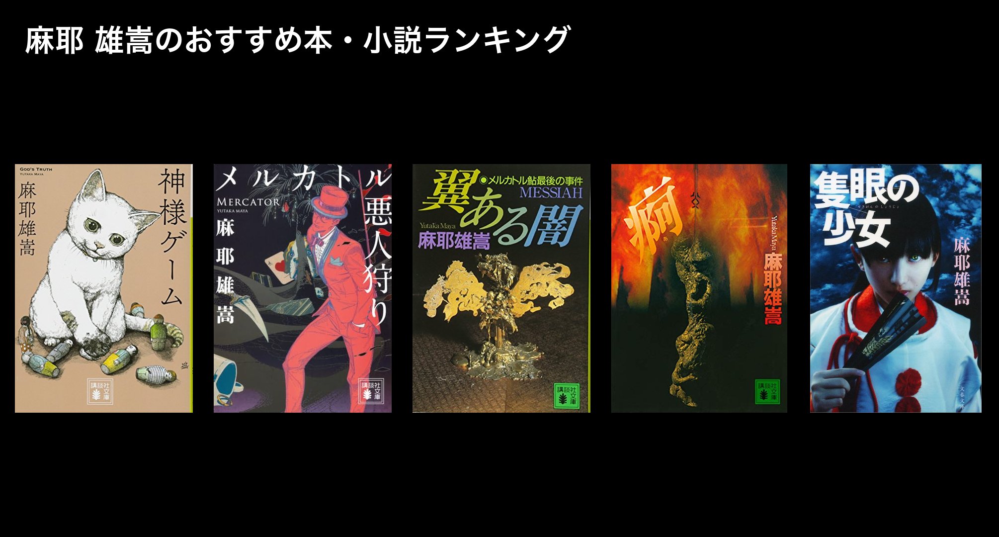 麻耶 雄嵩のおすすめ本・小説ランキング