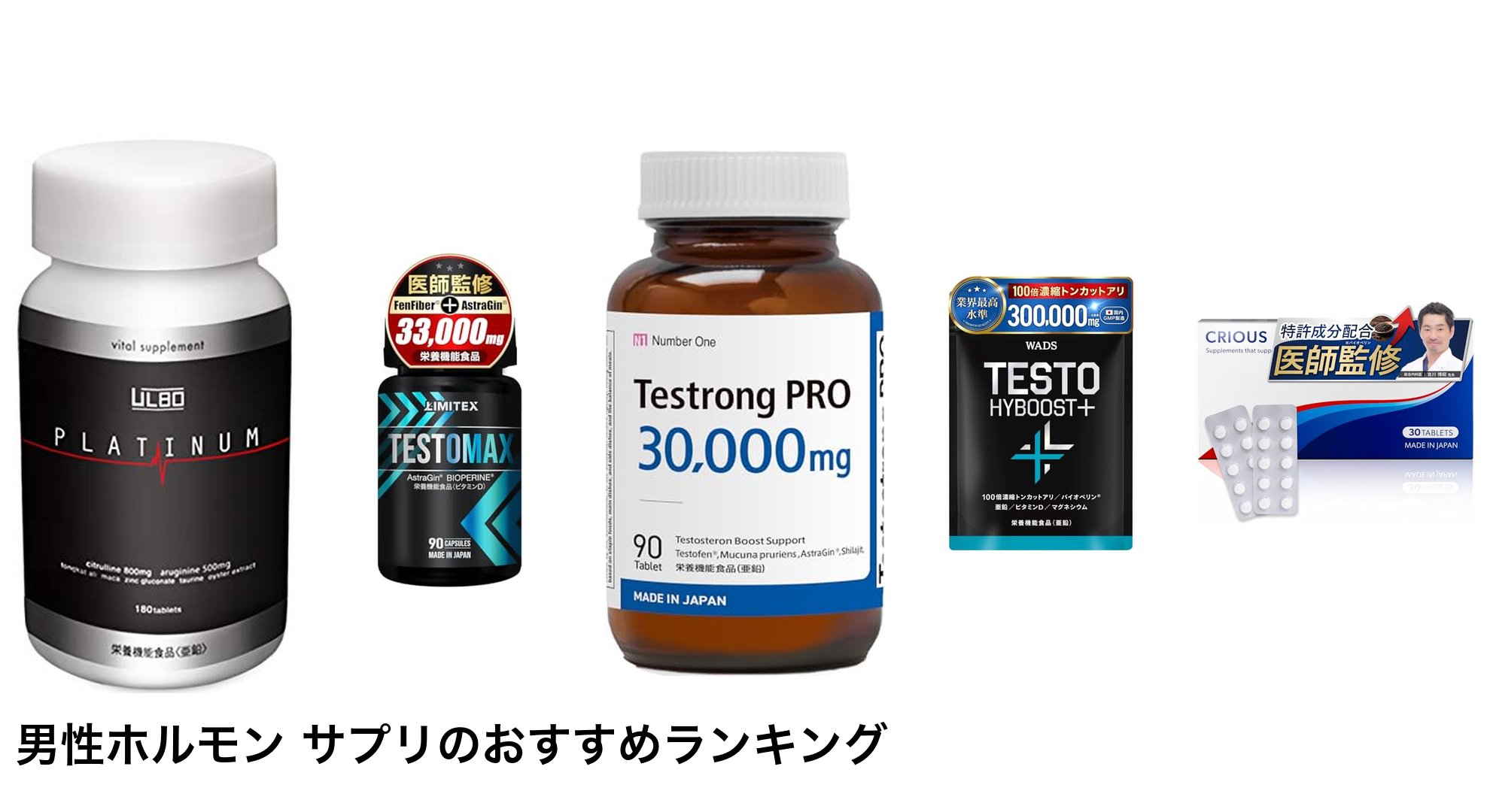 男性ホルモン サプリのおすすめランキング