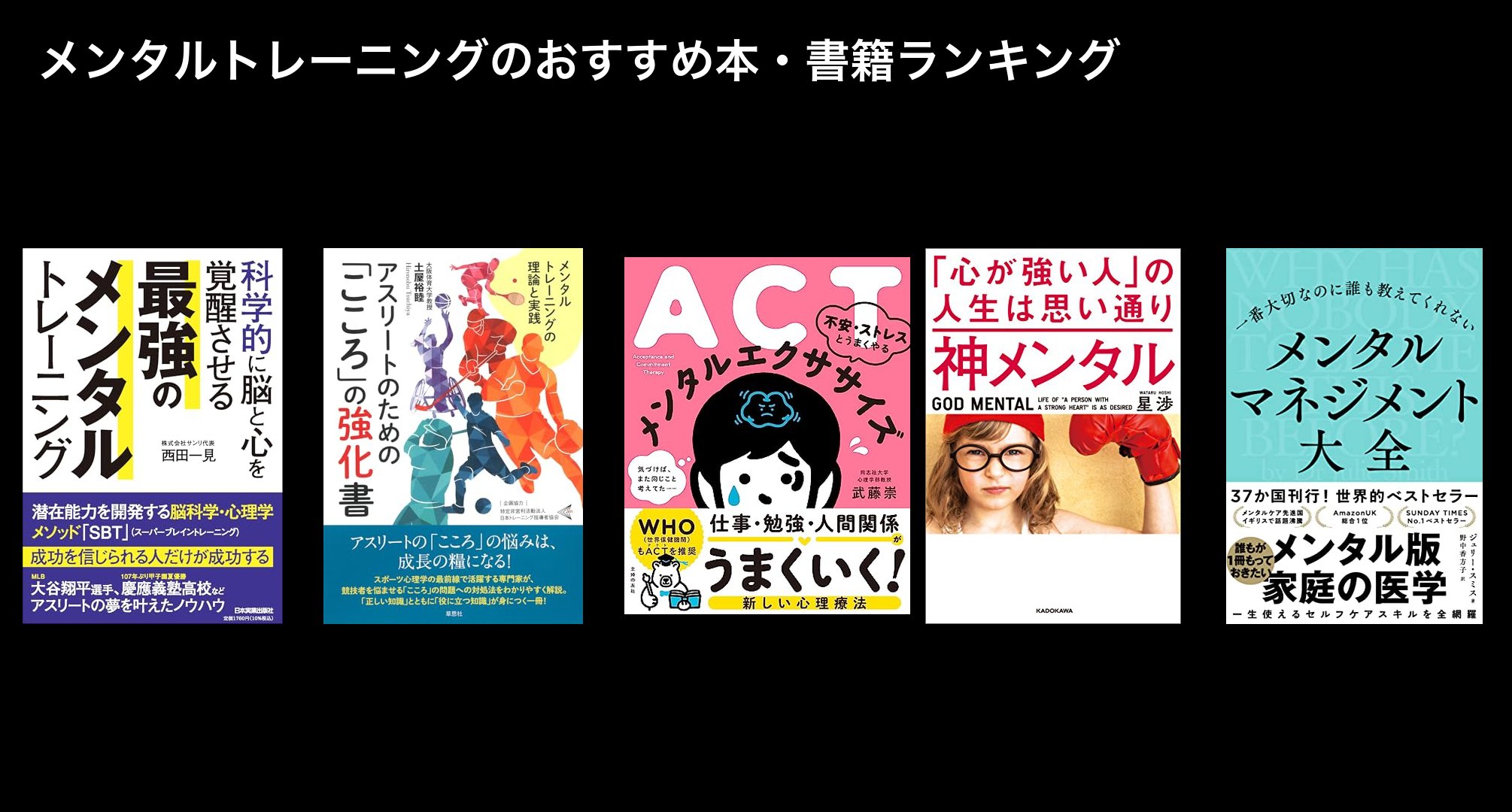 メンタルトレーニングのおすすめ本・書籍ランキング