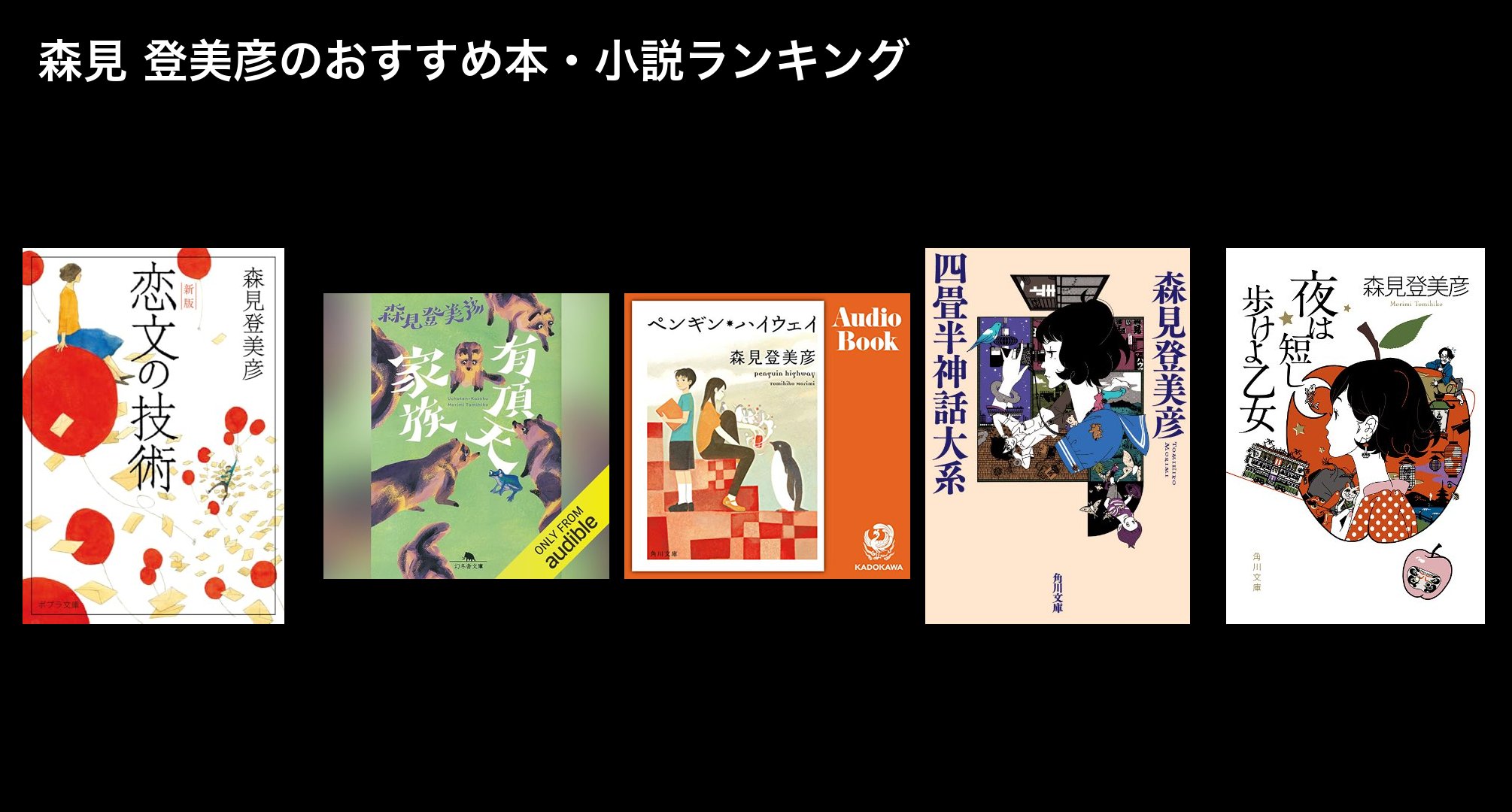 森見 登美彦のおすすめ本・小説ランキング