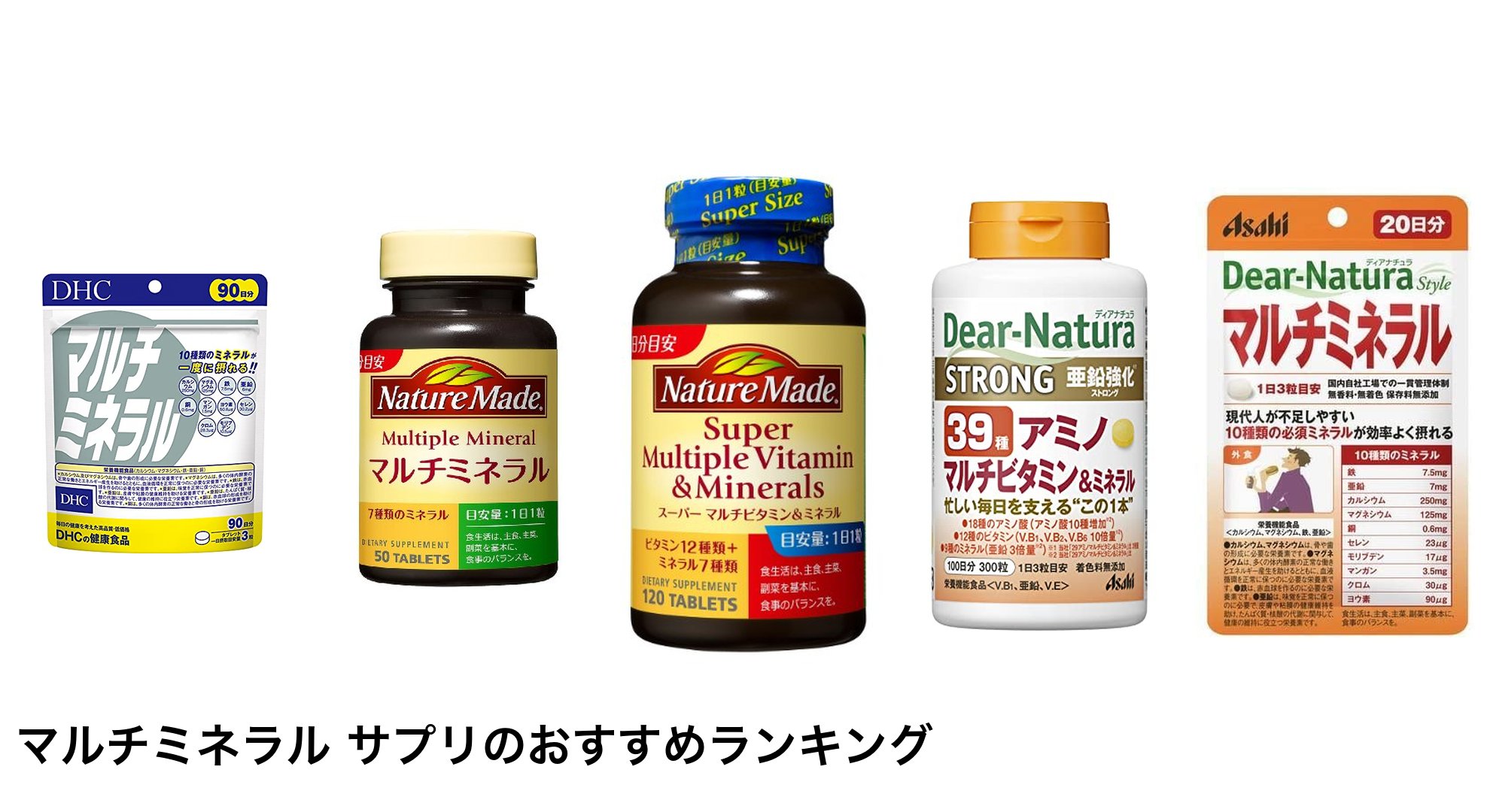 マルチミネラル サプリのおすすめランキング