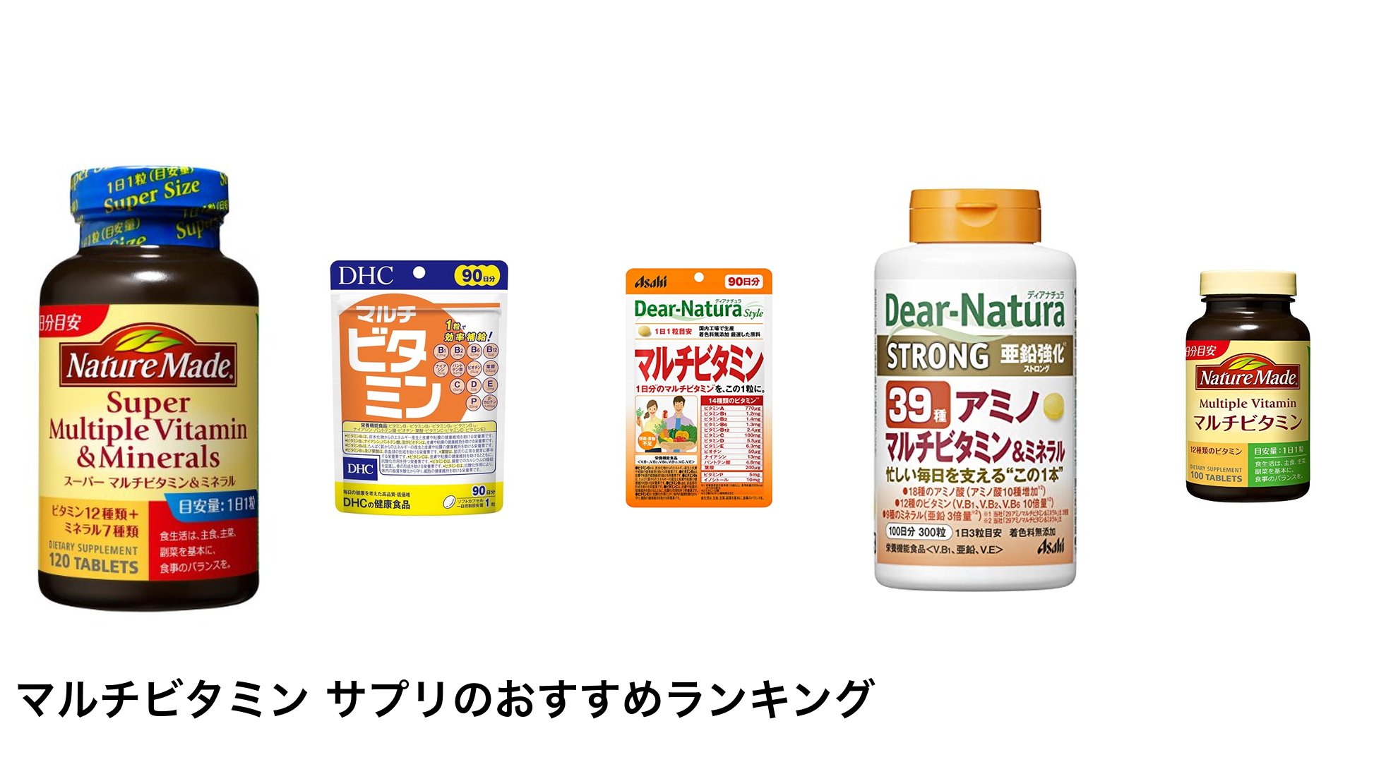 マルチビタミン サプリのおすすめランキング
