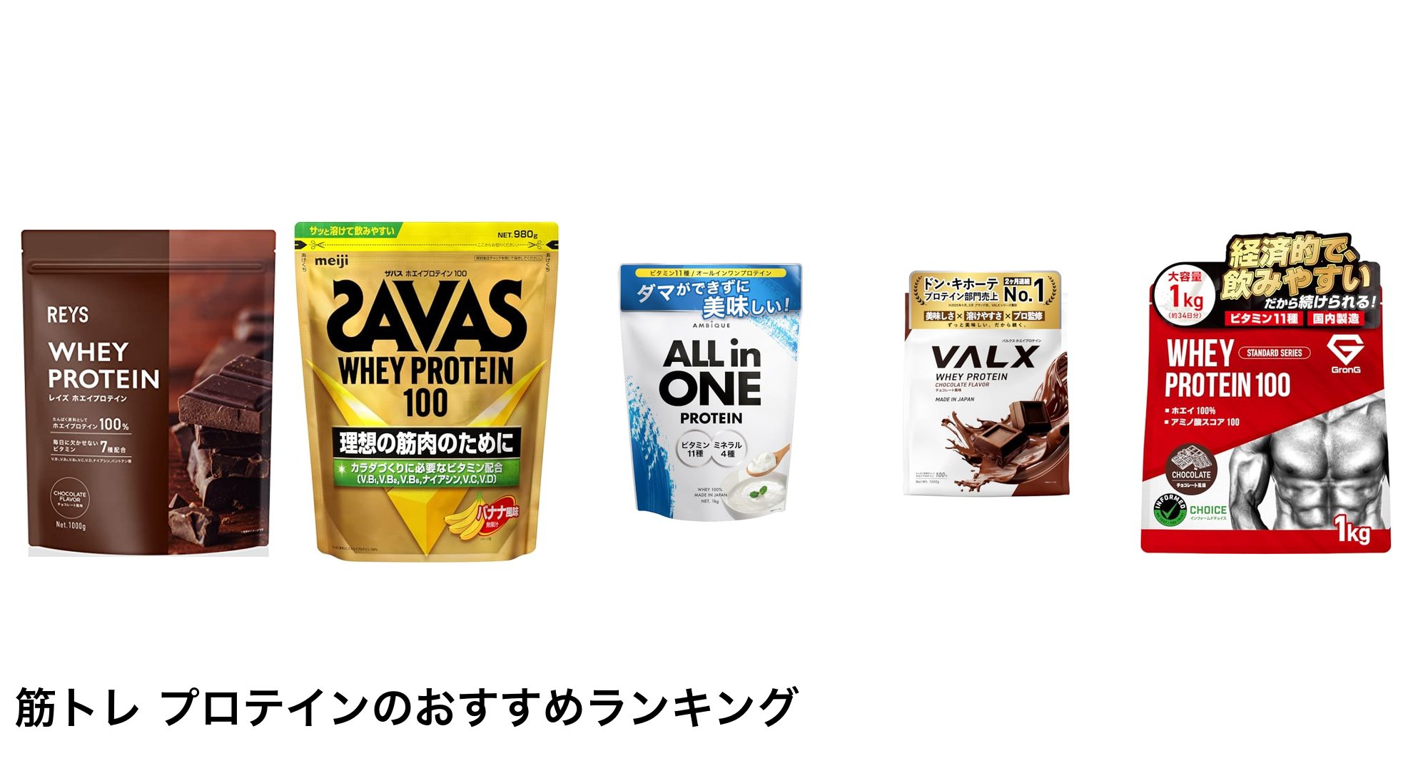 筋トレ プロテインのおすすめランキング
