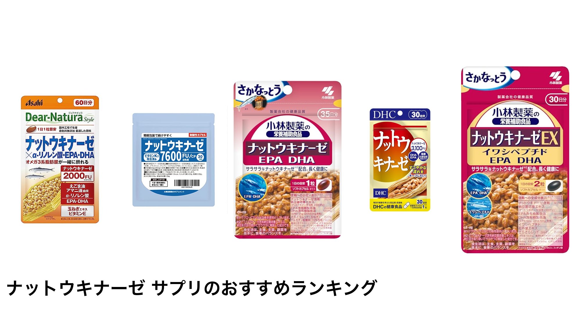 ナットウキナーゼ サプリのおすすめランキング