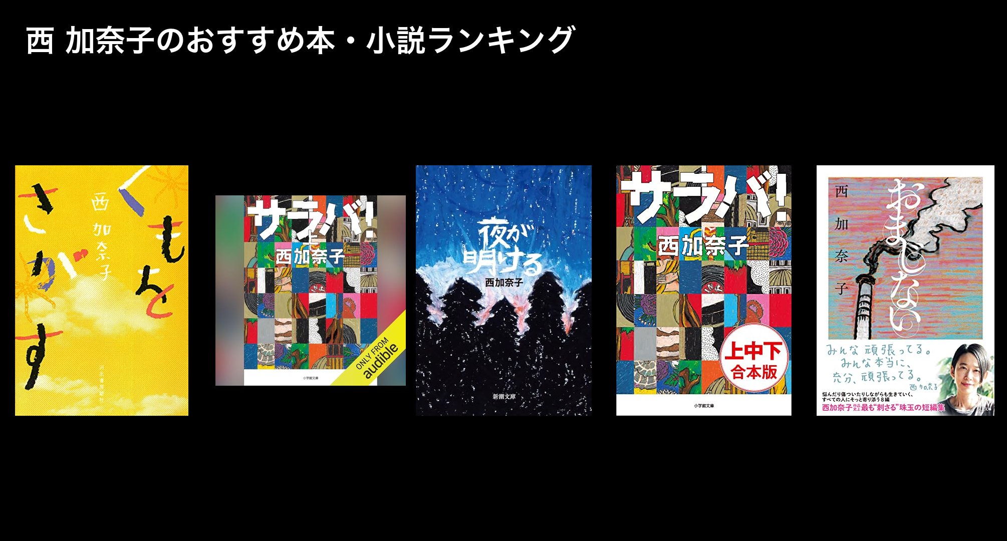 西 加奈子のおすすめ本・小説ランキング