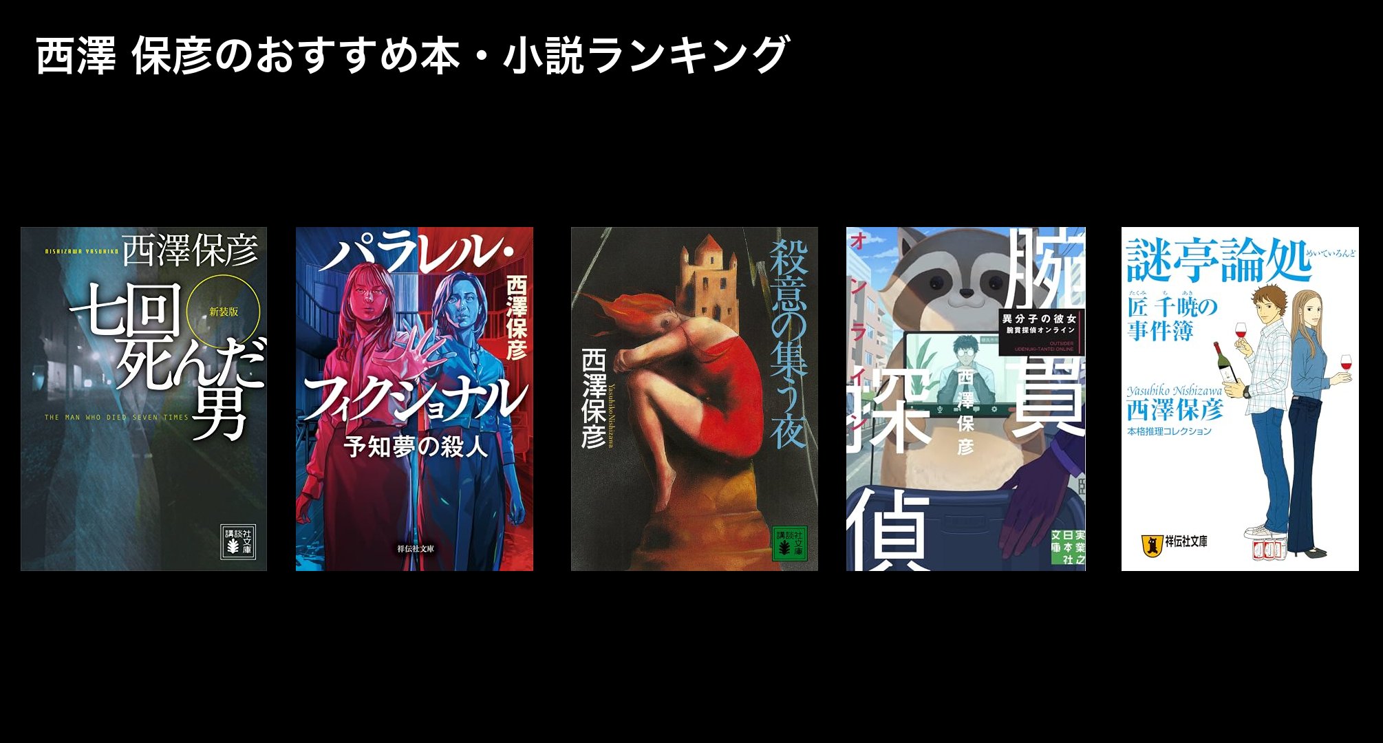 西澤 保彦のおすすめ本・小説ランキング
