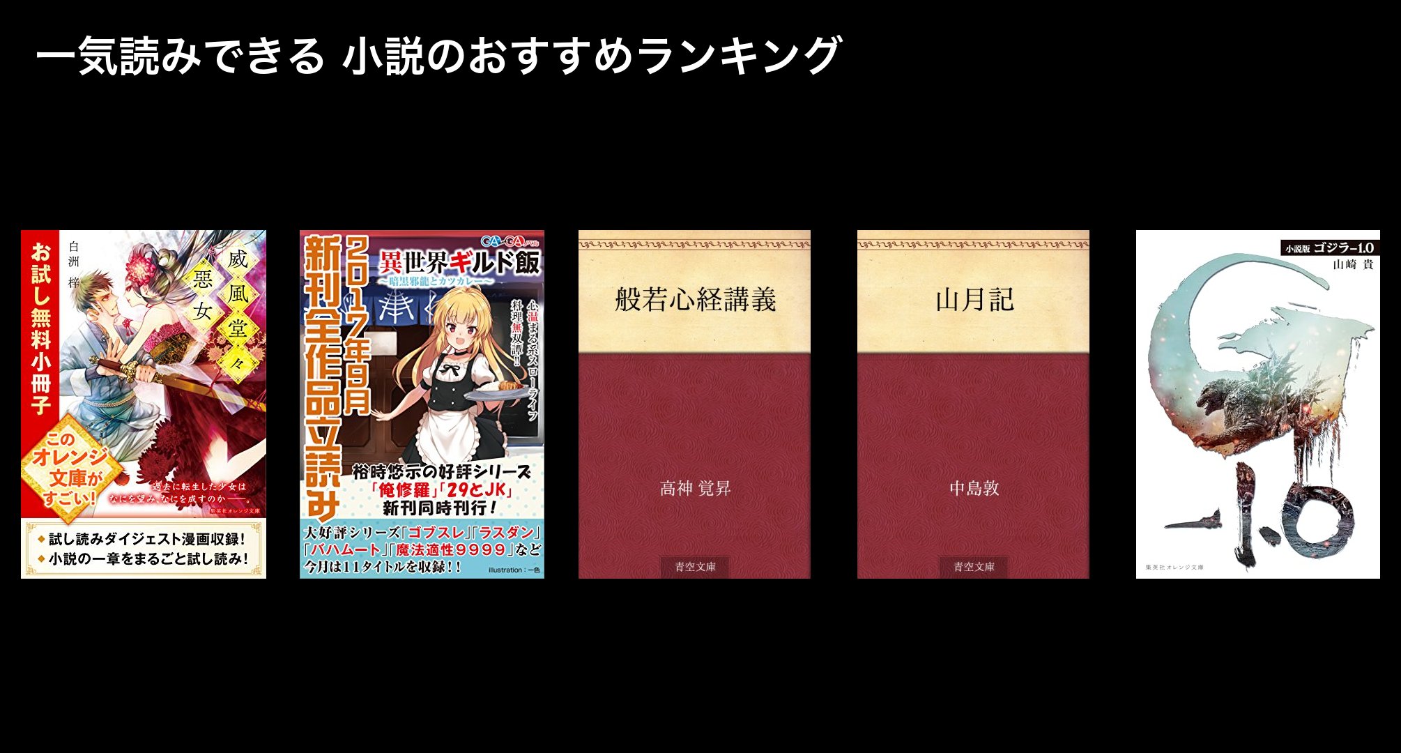 一気読みできる 小説のおすすめランキング